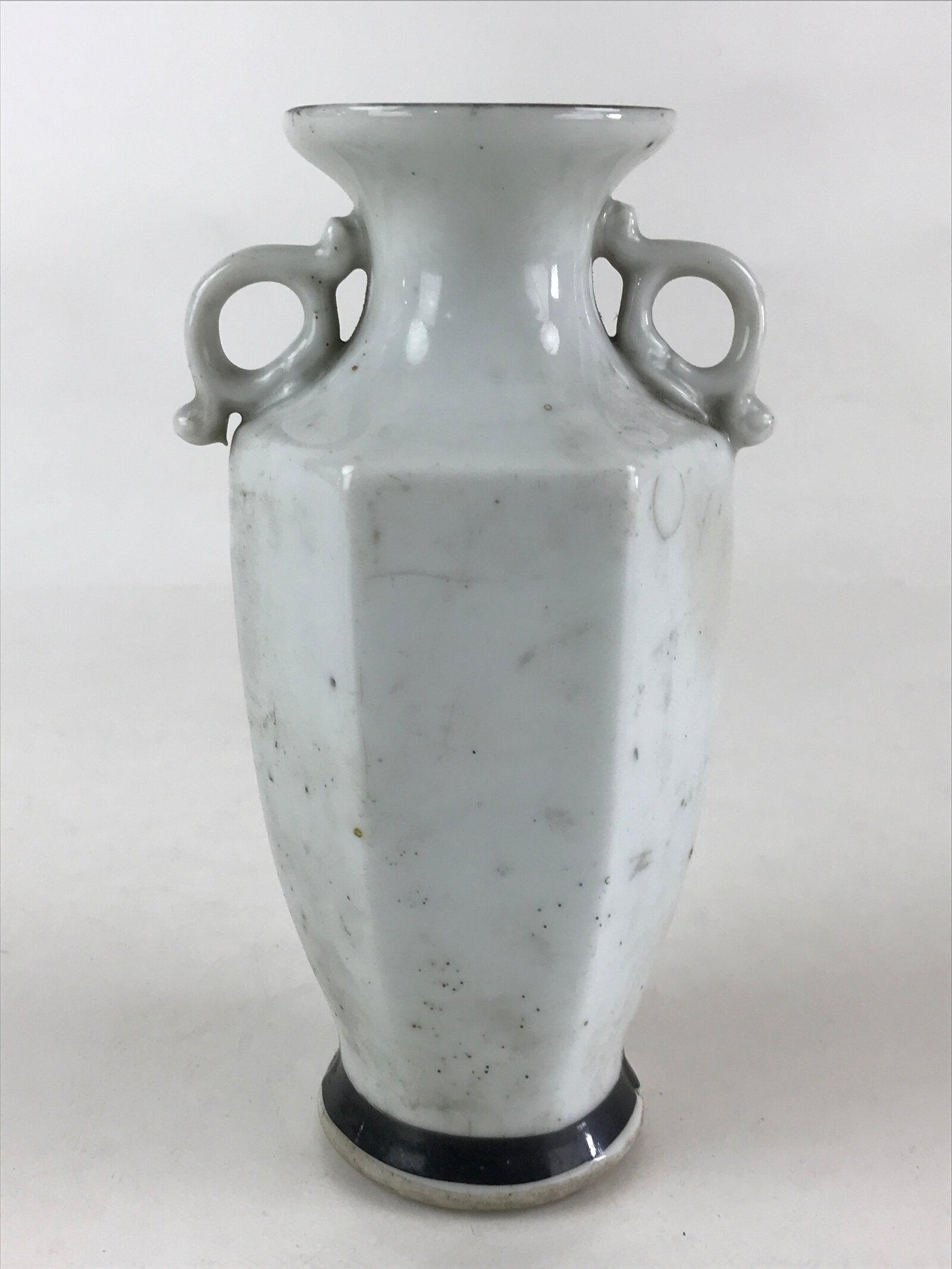 Japanese Porcelain Flower Vase Kabin Vtg Mt. Fuji Dragon Ikebana Arrangement FK3