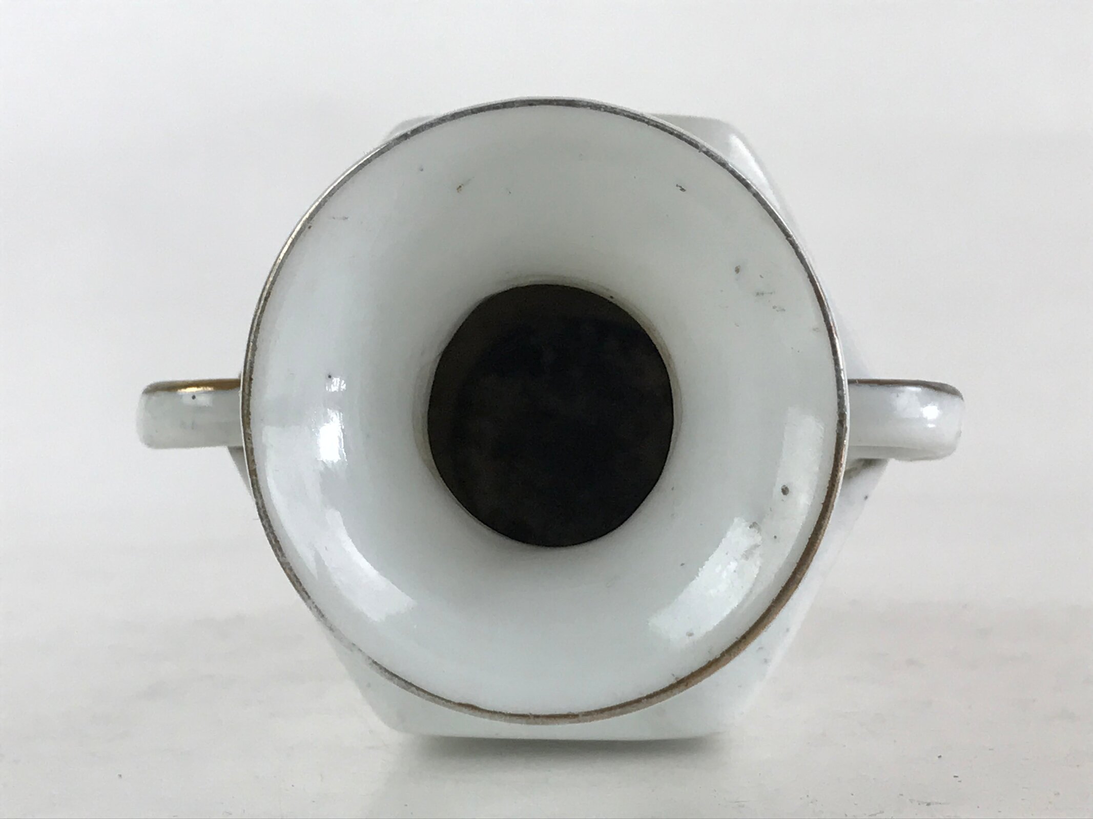 Japanese Porcelain Flower Vase Kabin Vtg Mt. Fuji Dragon Ikebana Arrangement FK3