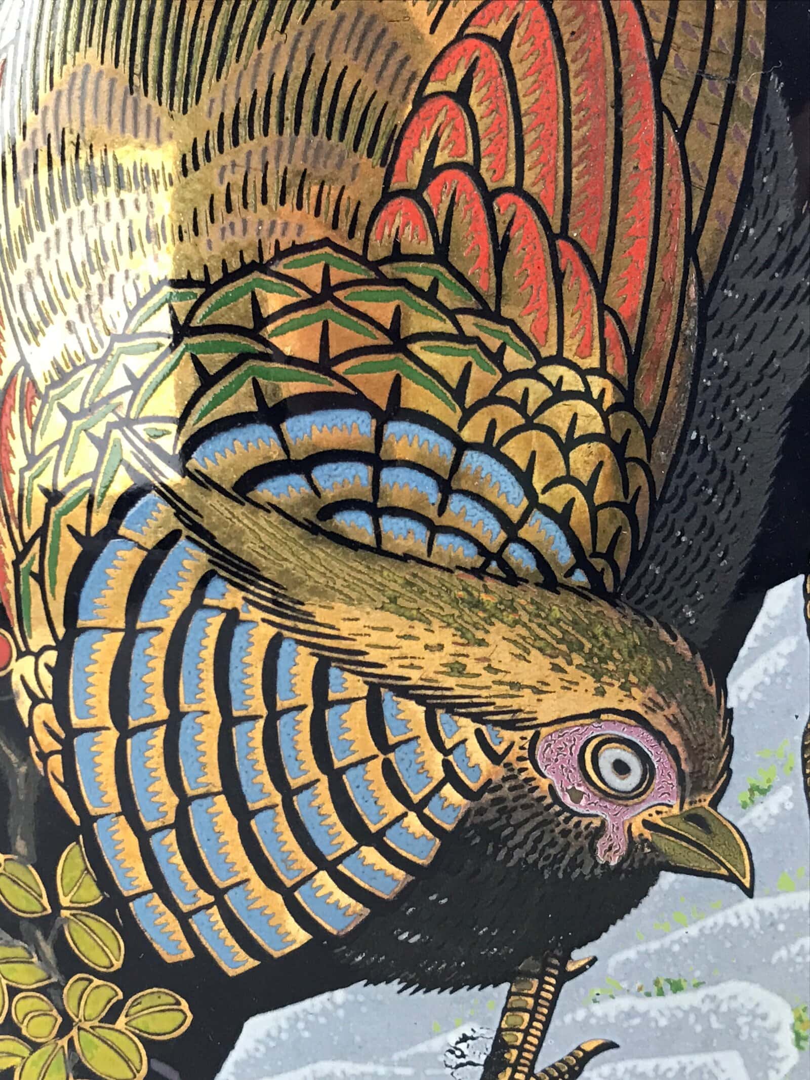 Japanese Porcelain Flower Vase Kutani ware Vtg Kabin Ikebana Arrangement FK40