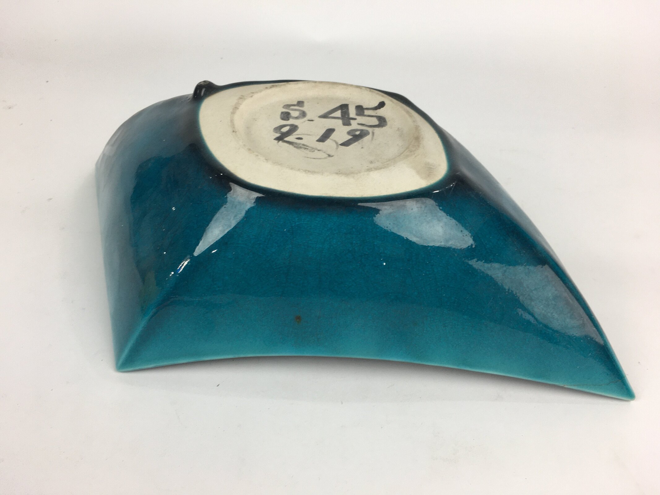 Japanese Porcelain Flower Vase Vtg Pottery Suiban Ikebana Arrangement PP758