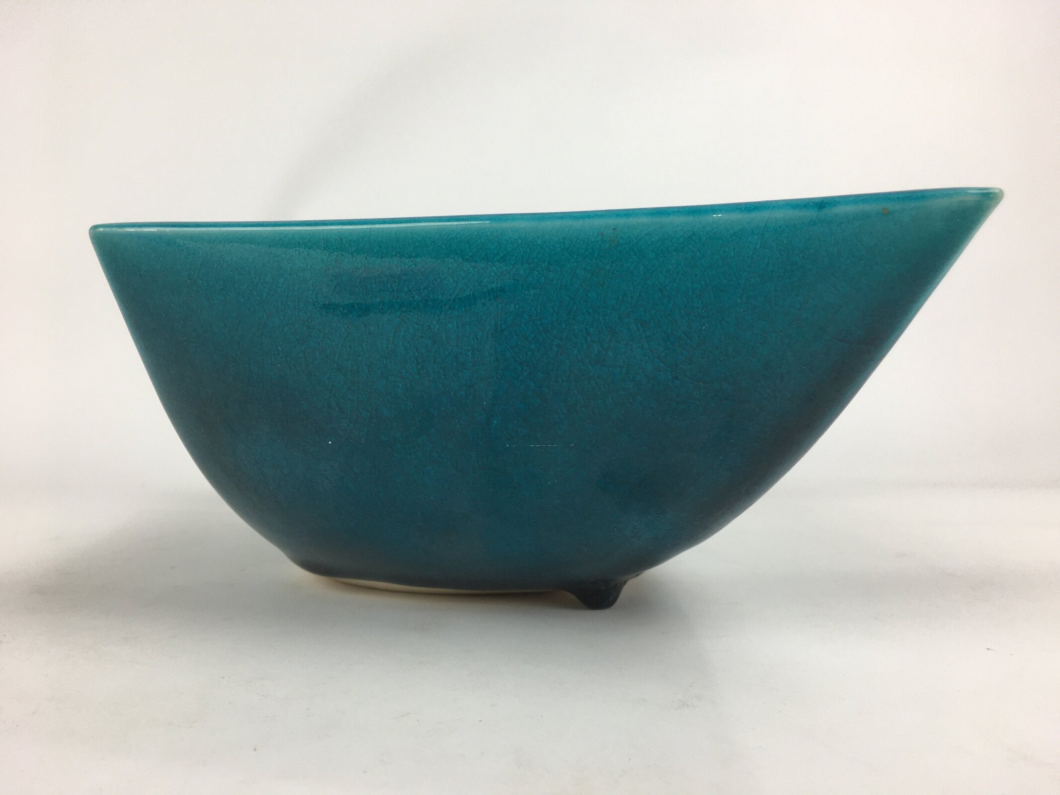 Japanese Porcelain Flower Vase Vtg Pottery Suiban Ikebana Arrangement PP758