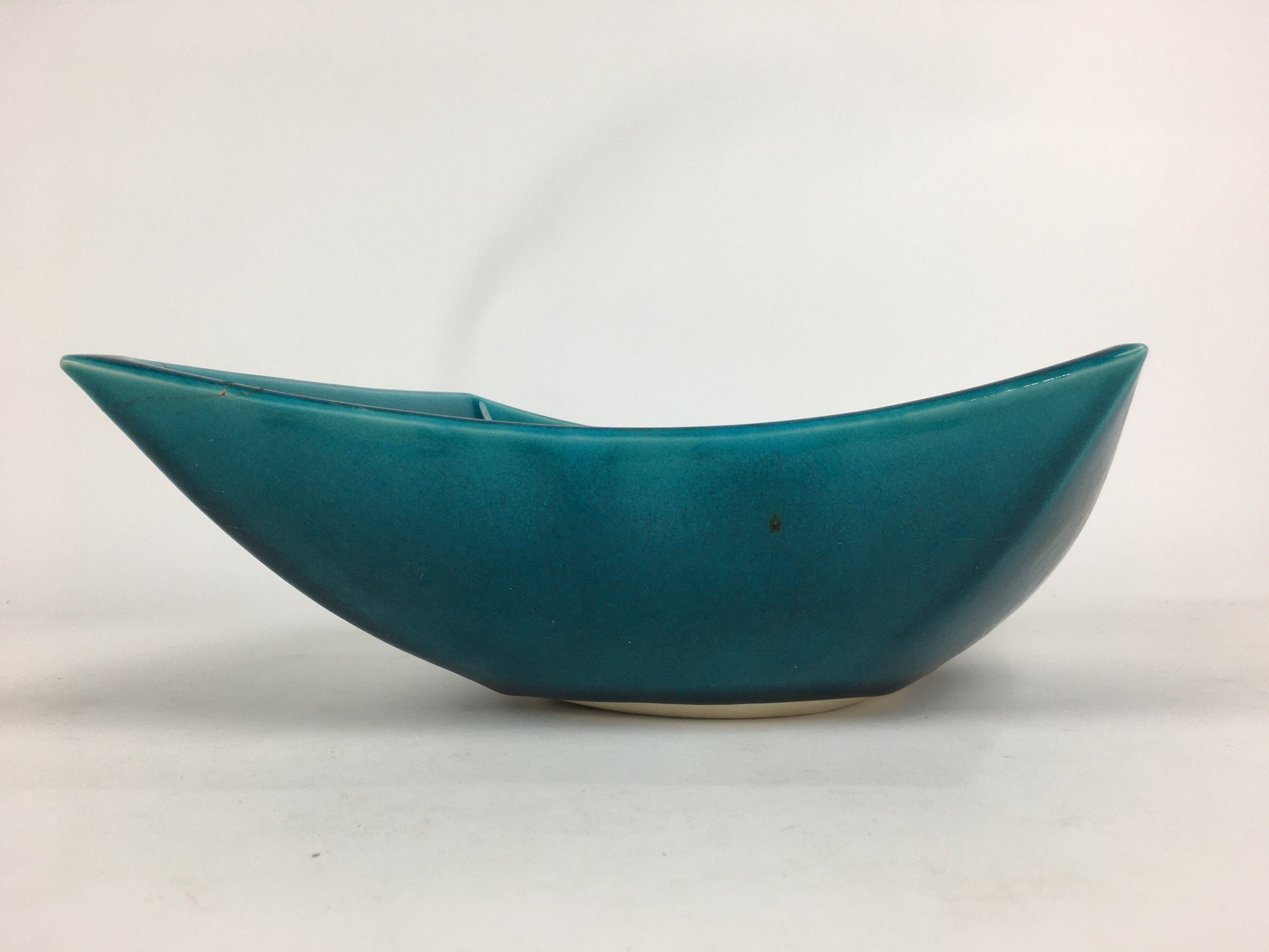 Japanese Porcelain Flower Vase Vtg Pottery Suiban Ikebana Arrangement PP758