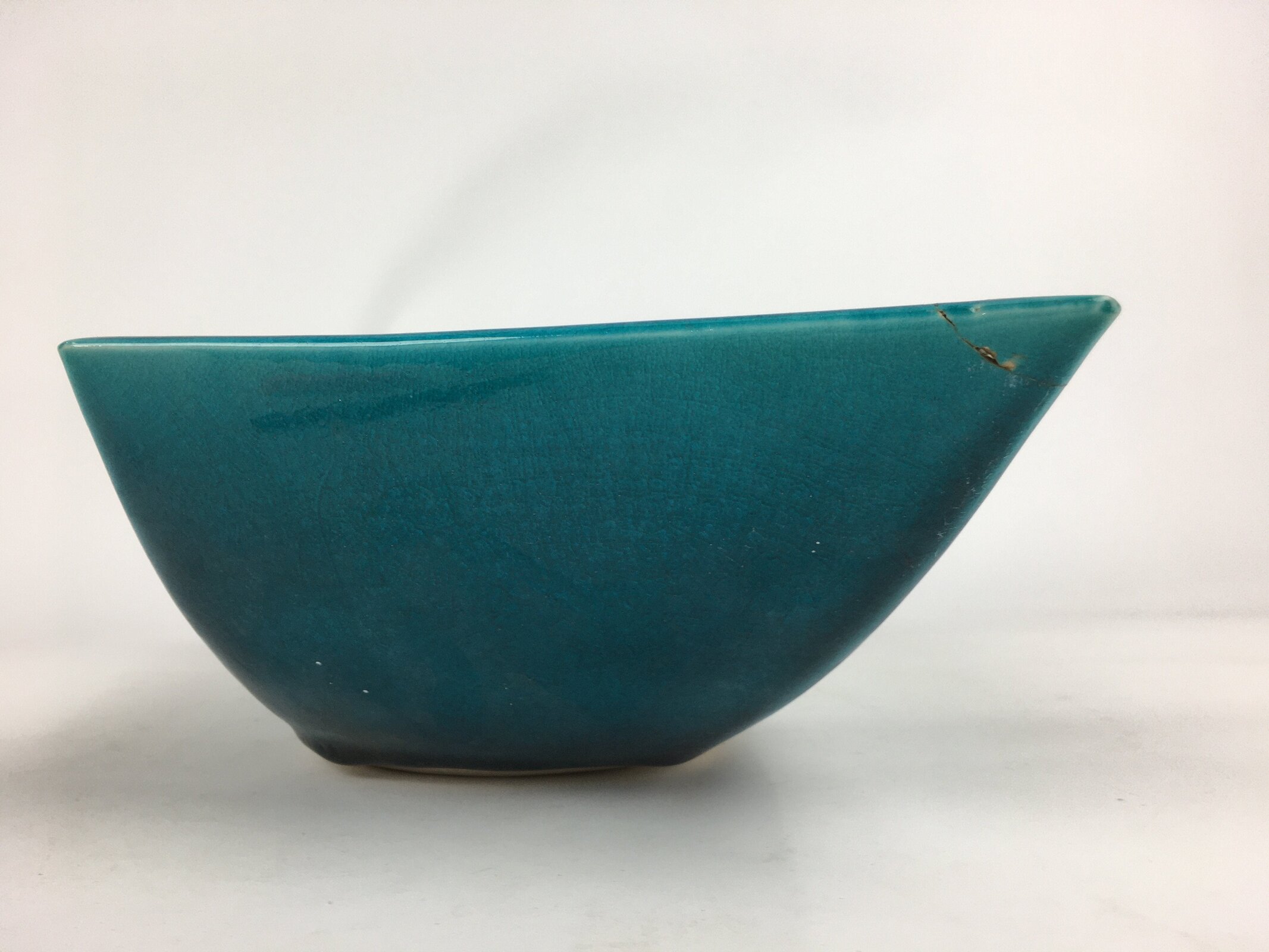 Japanese Porcelain Flower Vase Vtg Pottery Suiban Ikebana Arrangement PP758