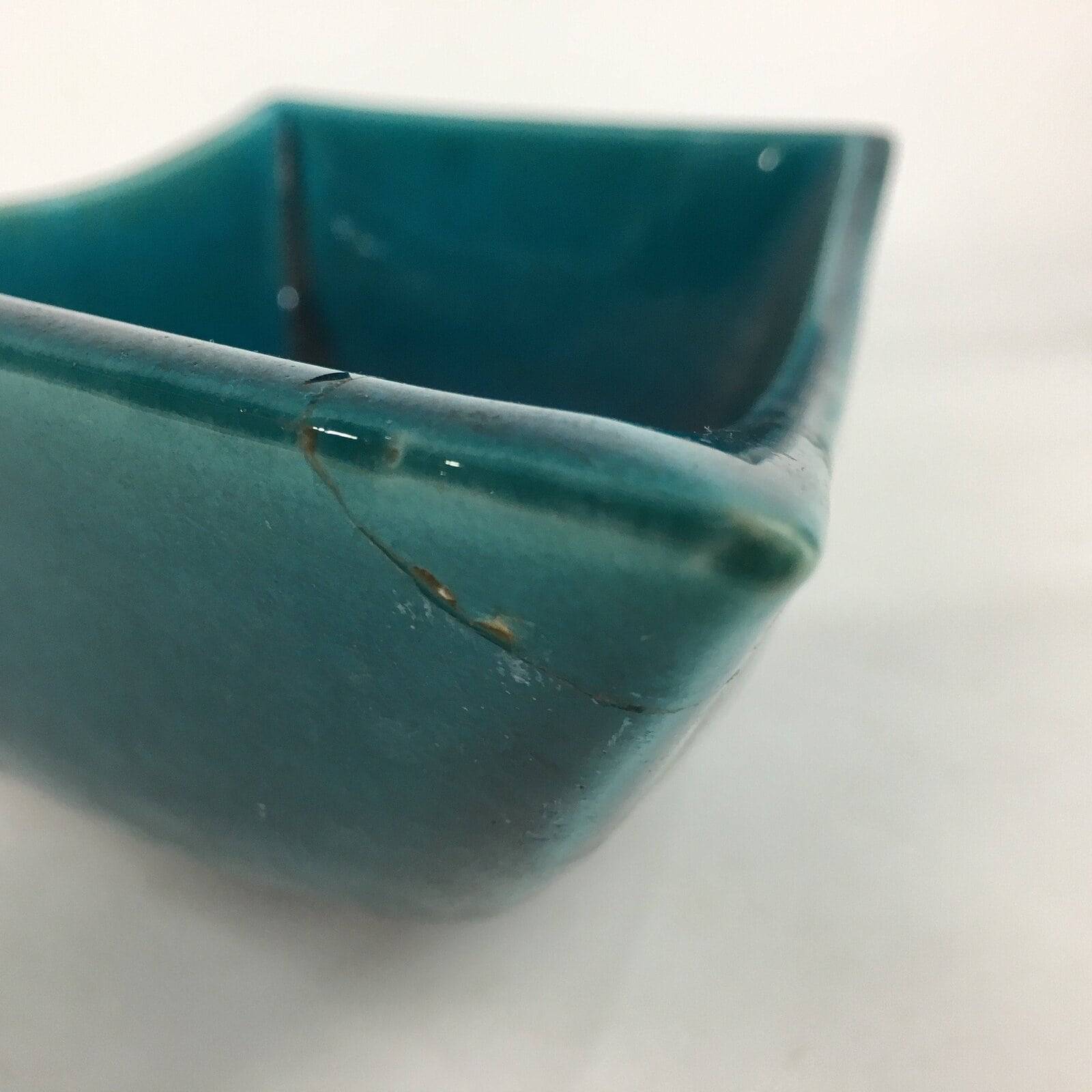 Japanese Porcelain Flower Vase Vtg Pottery Suiban Ikebana Arrangement PP758