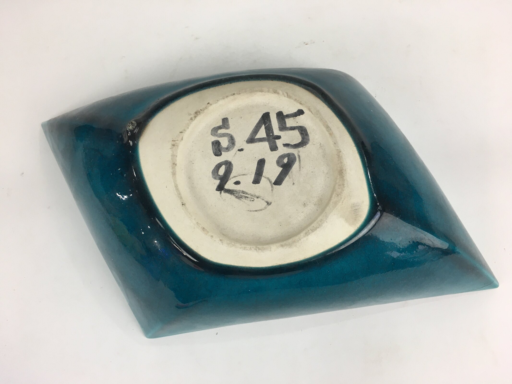 Japanese Porcelain Flower Vase Vtg Pottery Suiban Ikebana Arrangement PP758