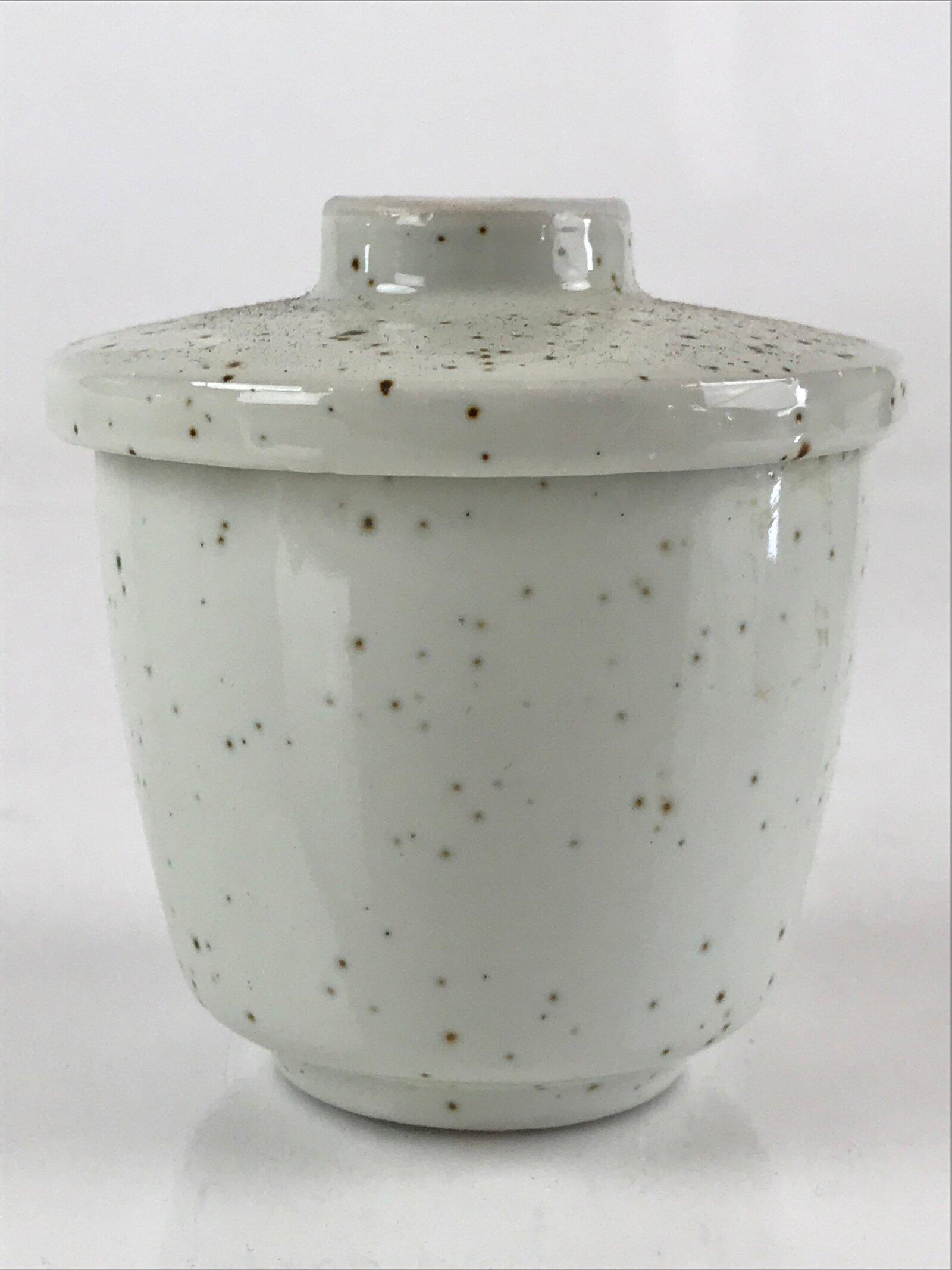 Japanese Porcelain Lidded Soup Bowl Cup Vtg Chawanmushi Blue Bamboo PY153