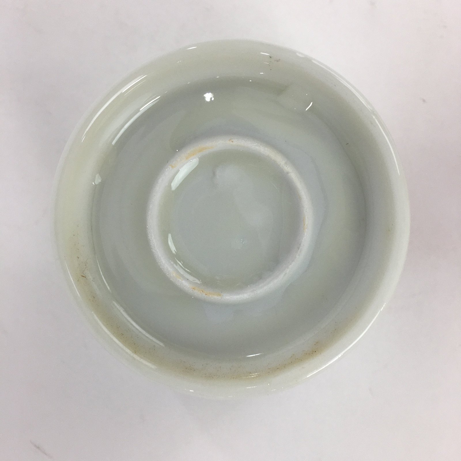 Japanese Porcelain Lidded Soup Bowl Cup Vtg Chawanmushi Red Bamboo PP526