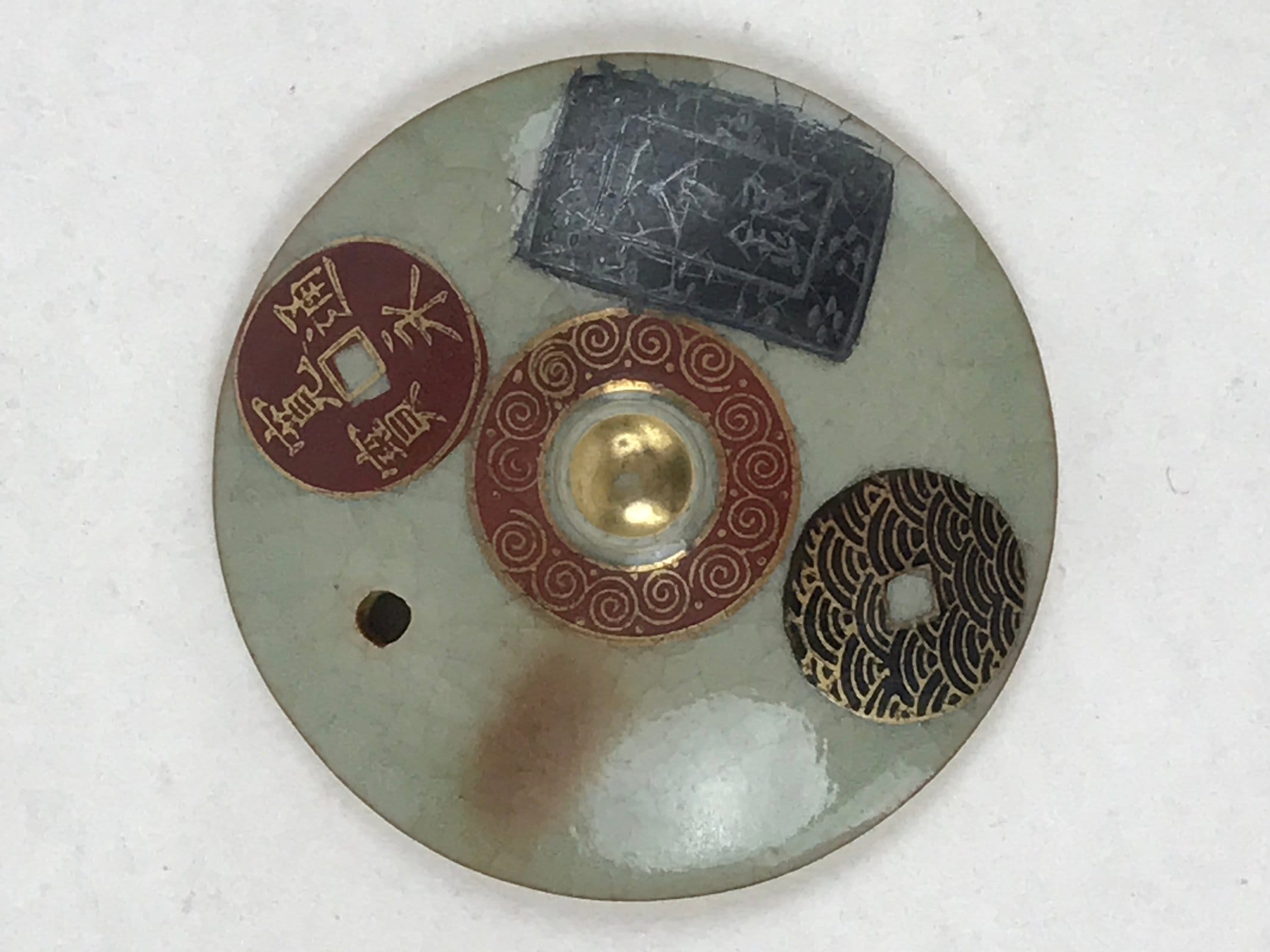 Japanese Porcelain Lidded Teapot Vtg Kyusu Light Green Crackle Glaze PY493