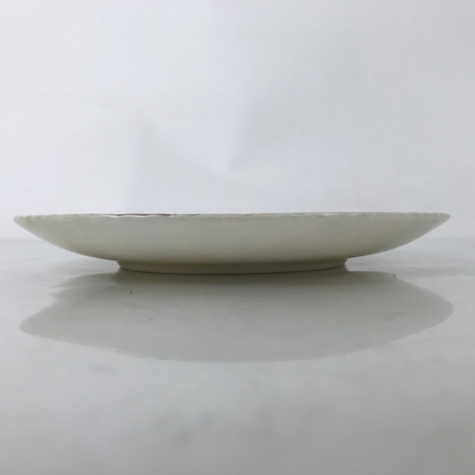 Japanese Porcelain Medium Serving Plate Chuzara Vtg Round Pink Floral Leaf Y243