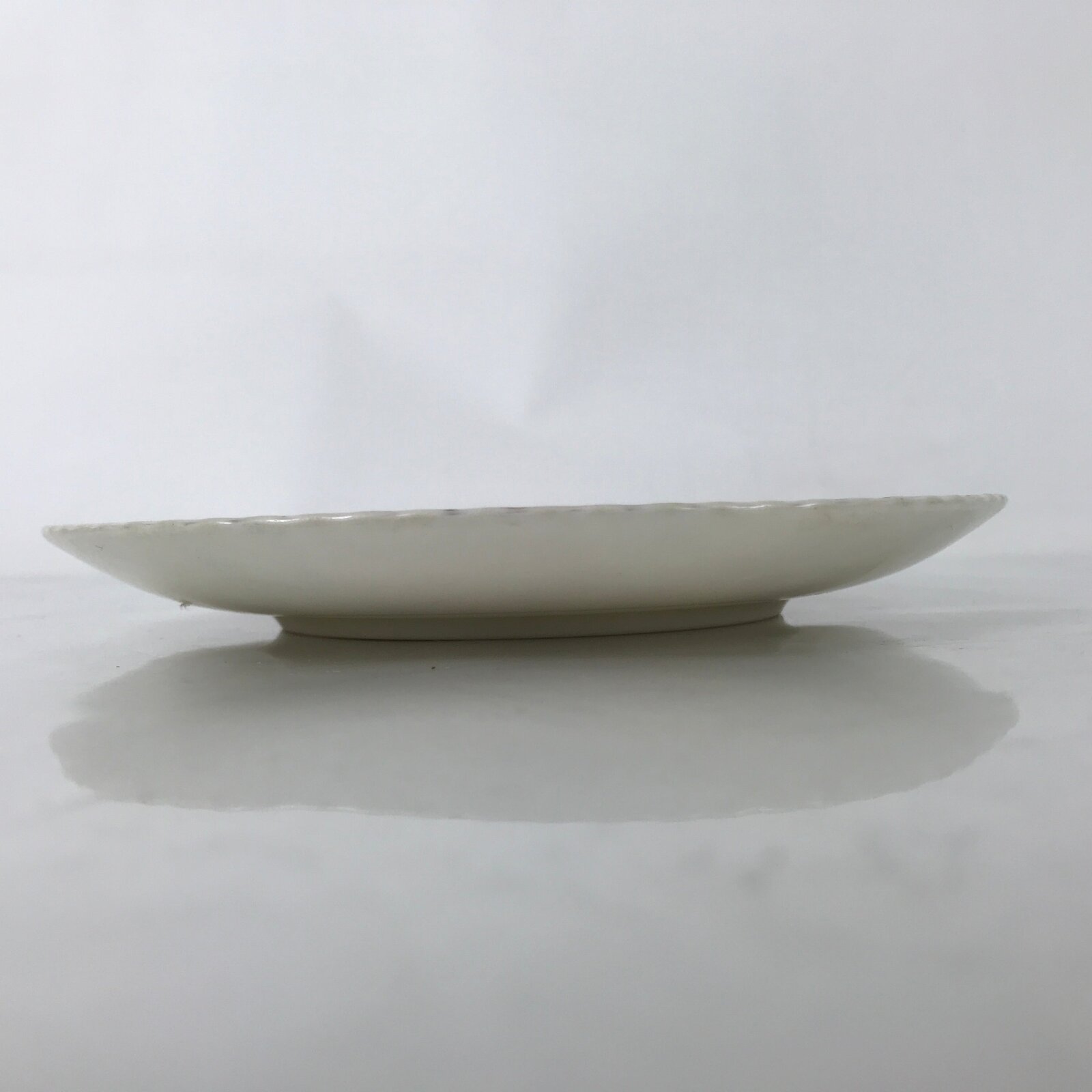 Japanese Porcelain Medium Serving Plate Chuzara Vtg Round Pink Floral Leaf Y243