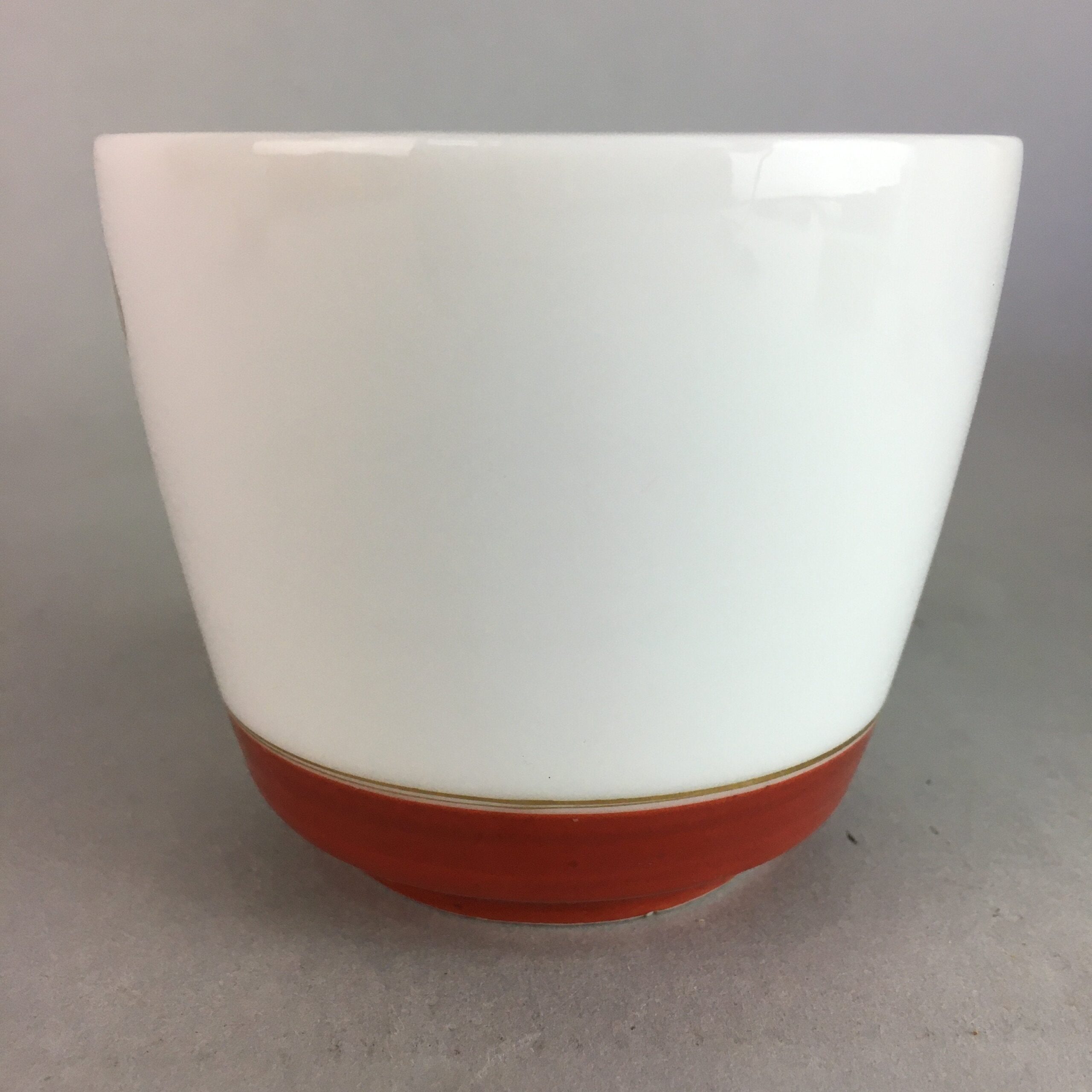 Japanese Porcelain Noodle Bowl Cup Vtg Soba Choko Word Kanji Vegetable PP290