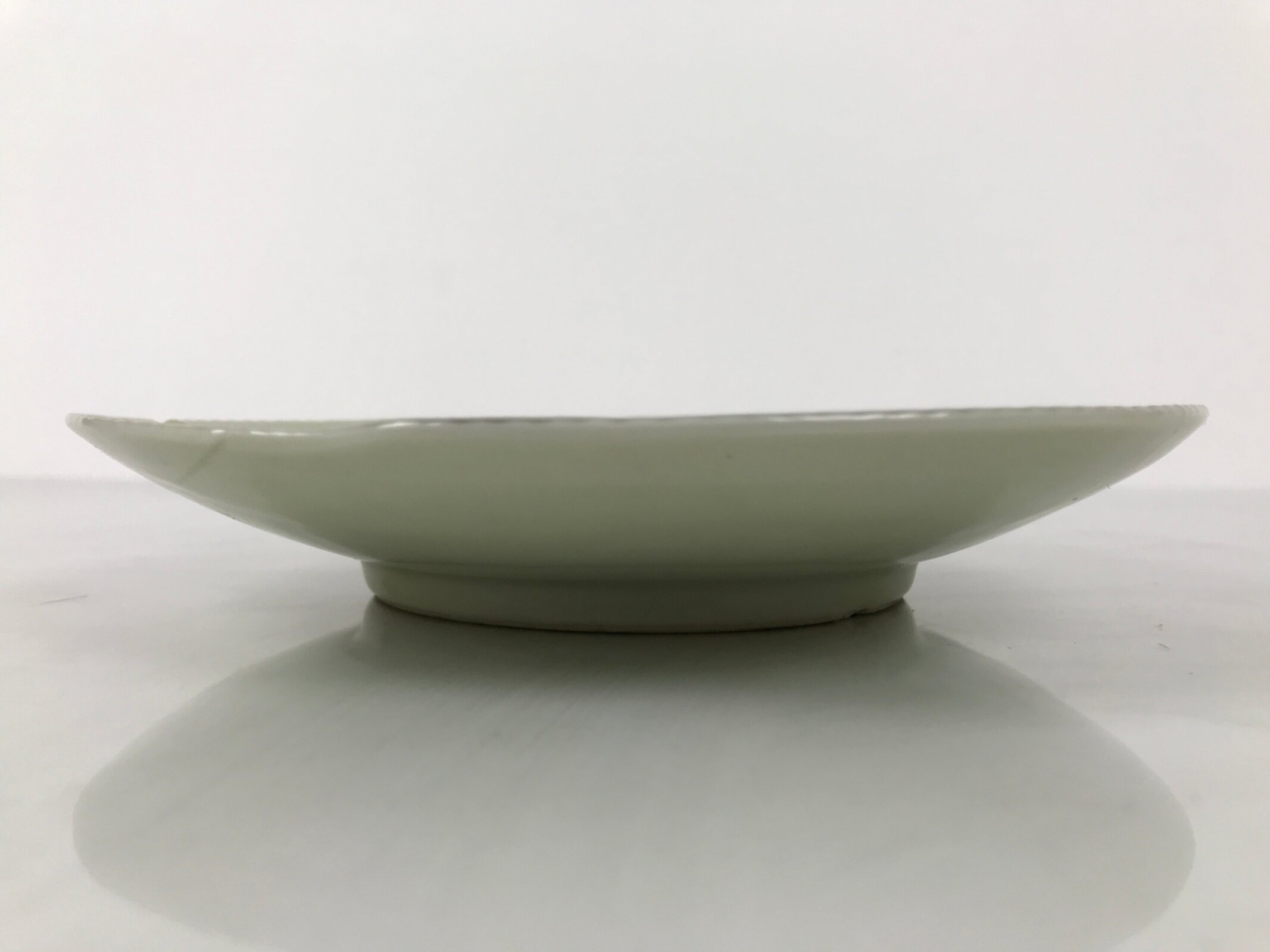 Japanese Porcelain Plate Sara Vtg Kozara Nanten Sacred Bamboo Leaf Celadon Y461