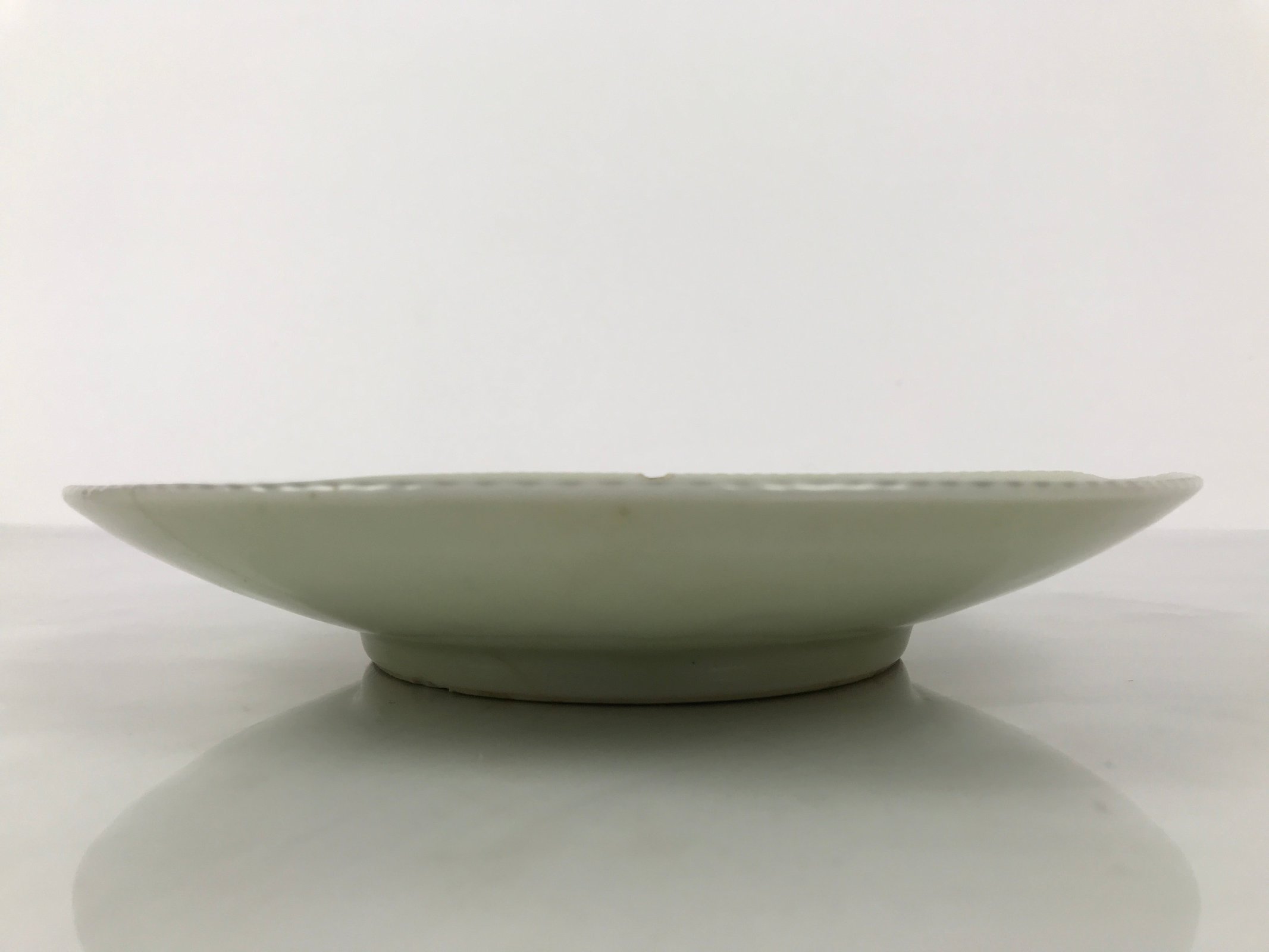 Japanese Porcelain Plate Sara Vtg Kozara Nanten Sacred Bamboo Leaf Celadon Y461