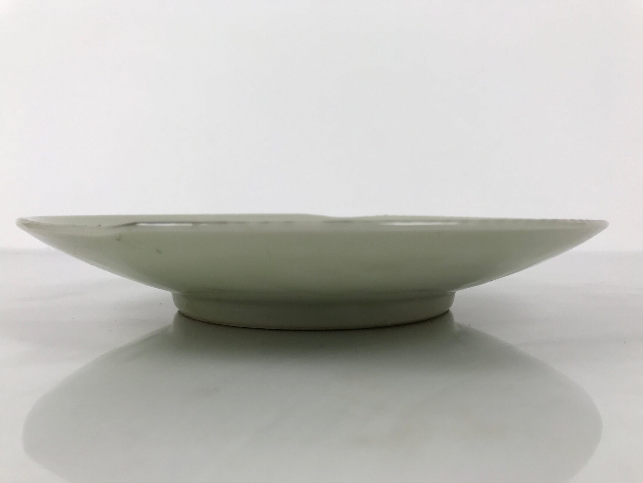 Japanese Porcelain Plate Sara Vtg Kozara Nanten Sacred Bamboo Leaf Celadon Y462