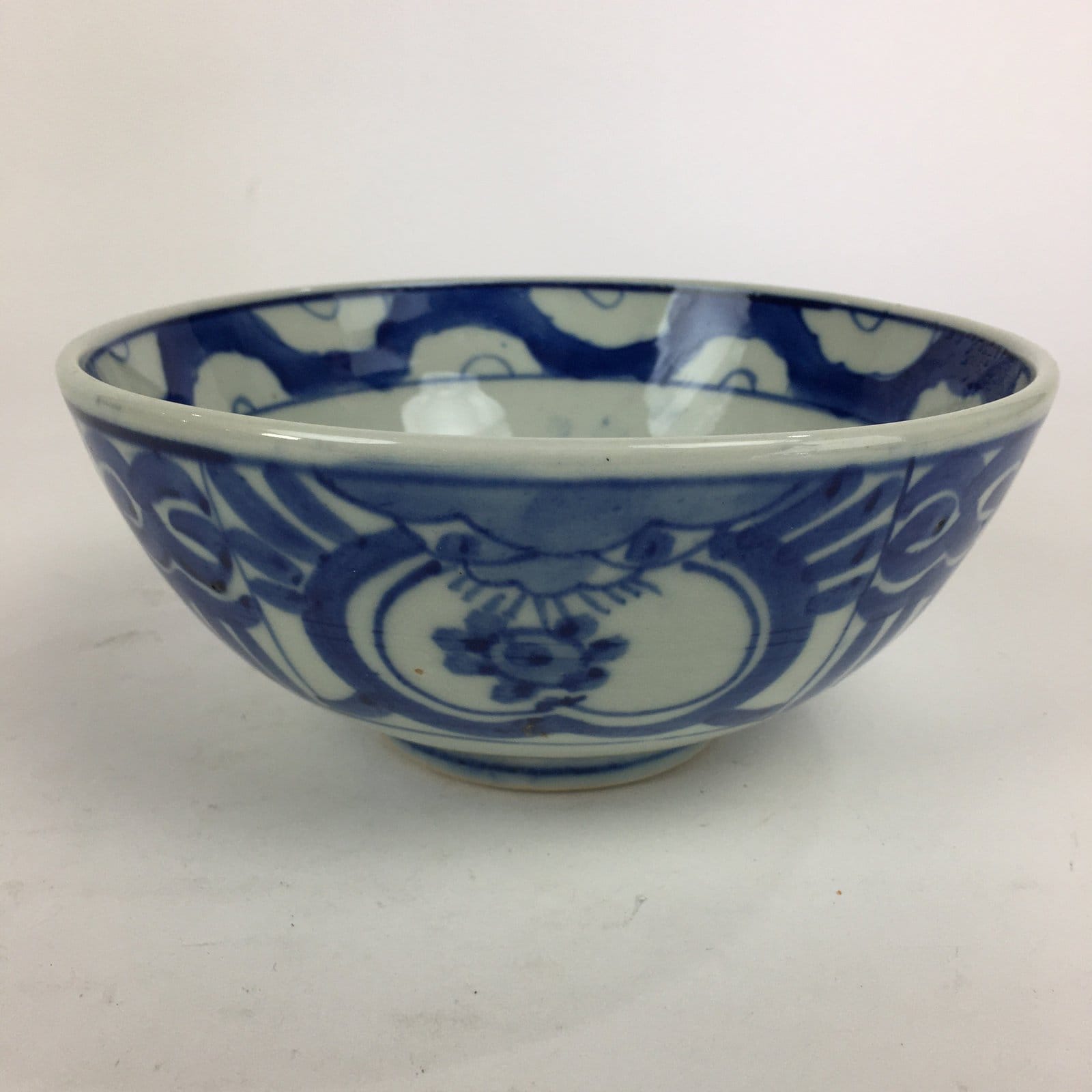 Japanese Porcelain Ramen Bowl Vtg Blue Sometsuke Large Bowl Donburi PP838