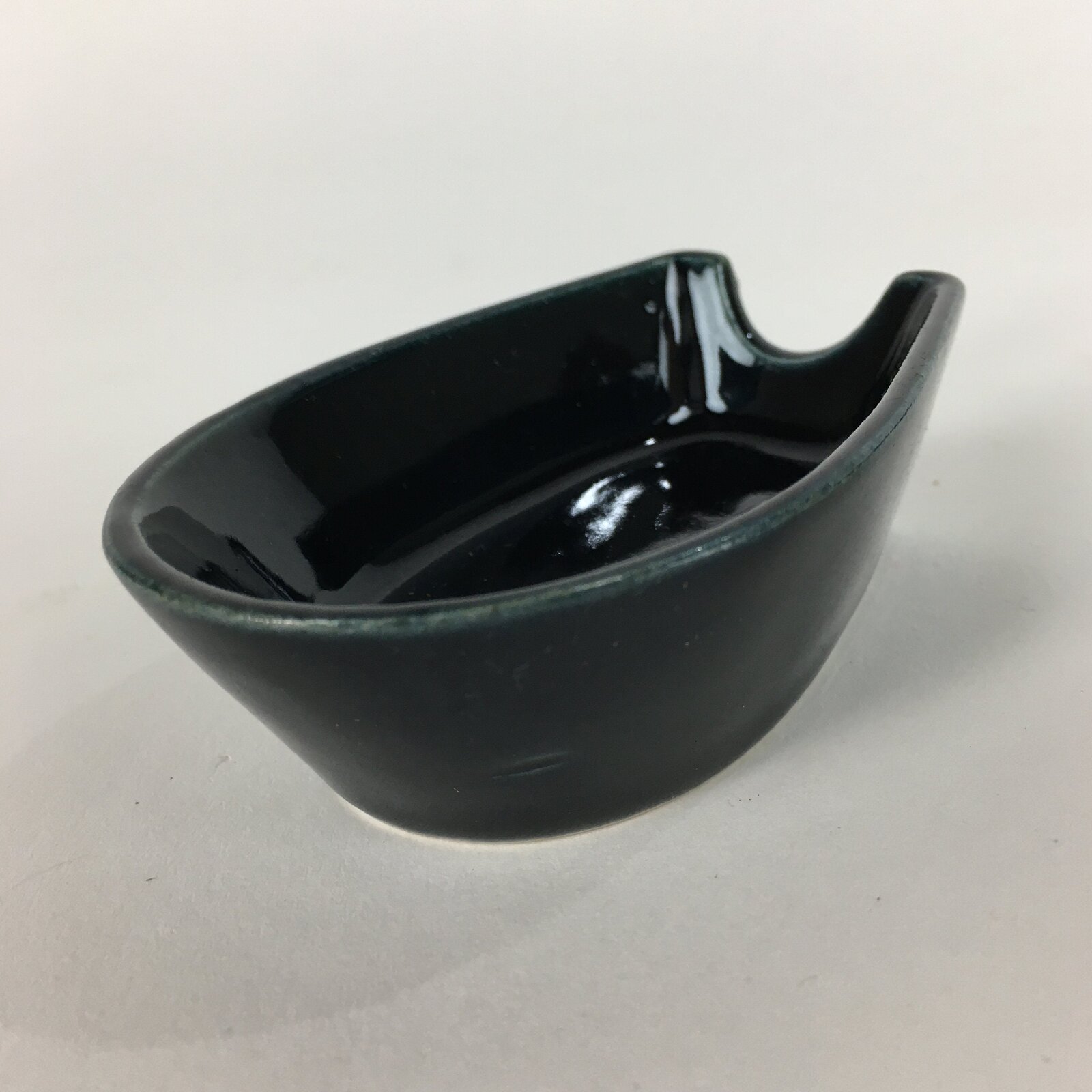 Japanese Porcelain Renge Spoon 5pc Set Vtg White Spoon Black Spoon Stand PP510