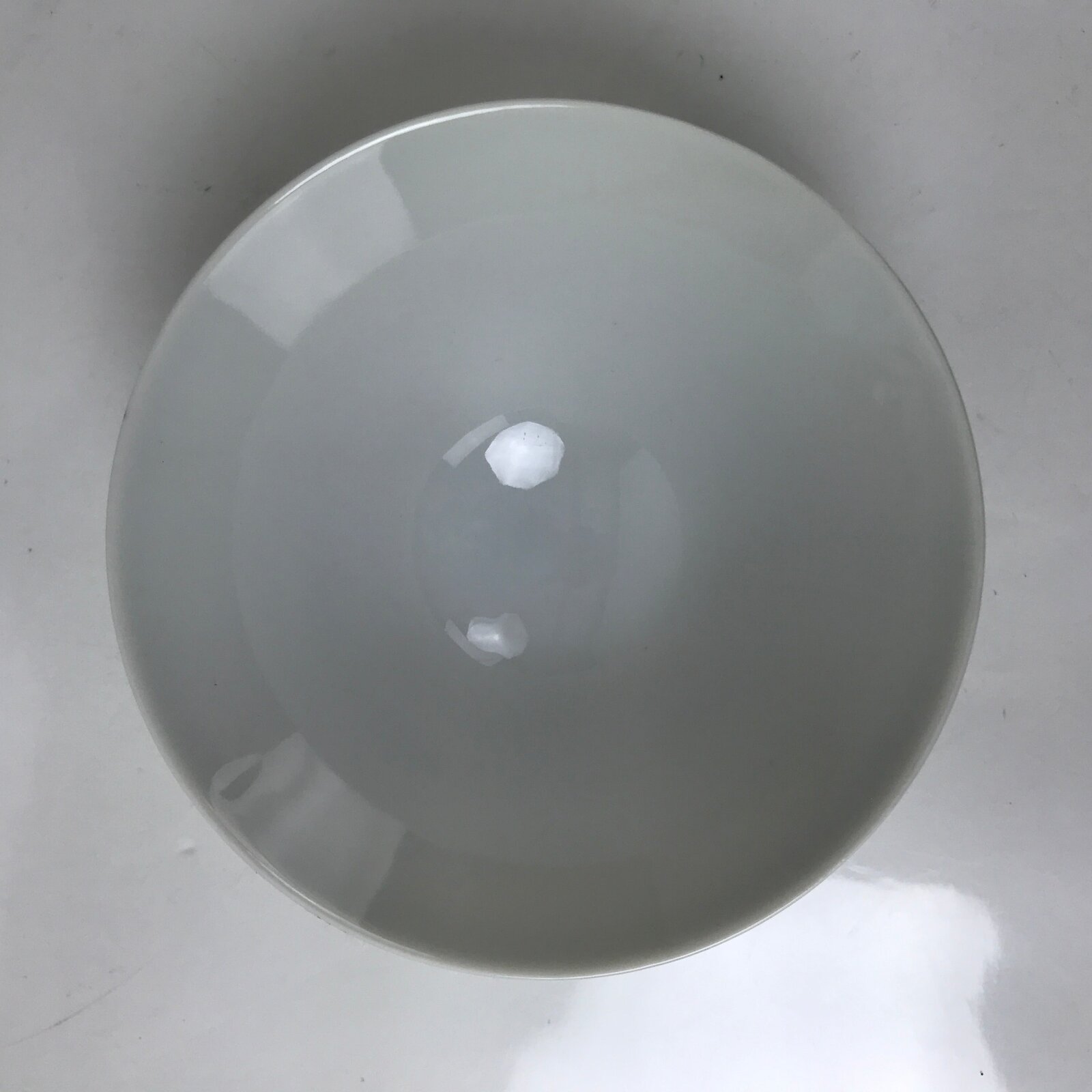 Japanese Porcelain Rice Bowl Owan Vtg Kobachi White Bamboo Leaf Line Stream Y279