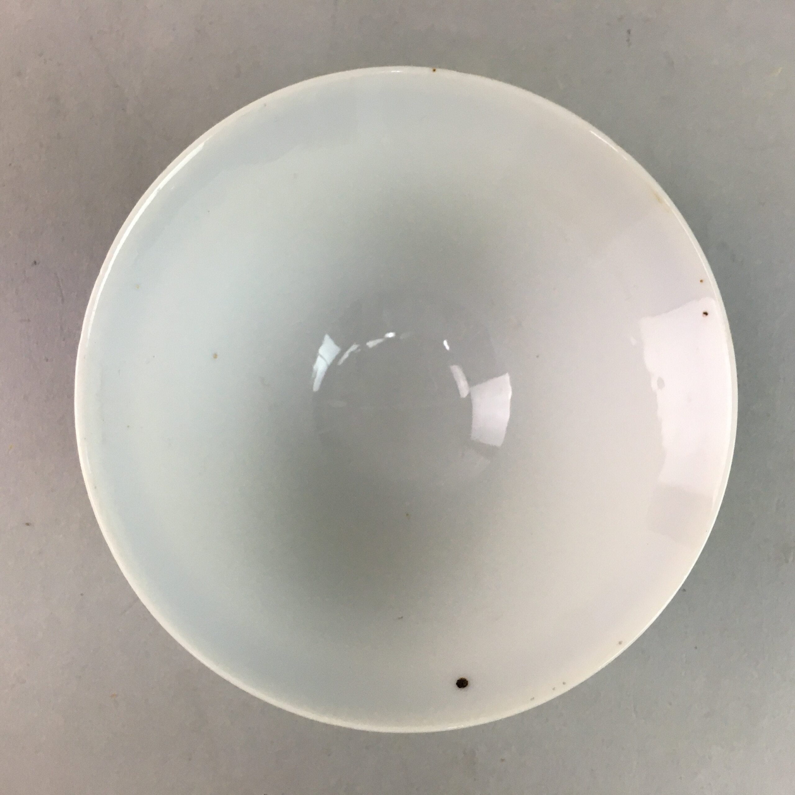 Japanese Porcelain Rice Bowl Vtg Kanji Green Gold Chawan PP174