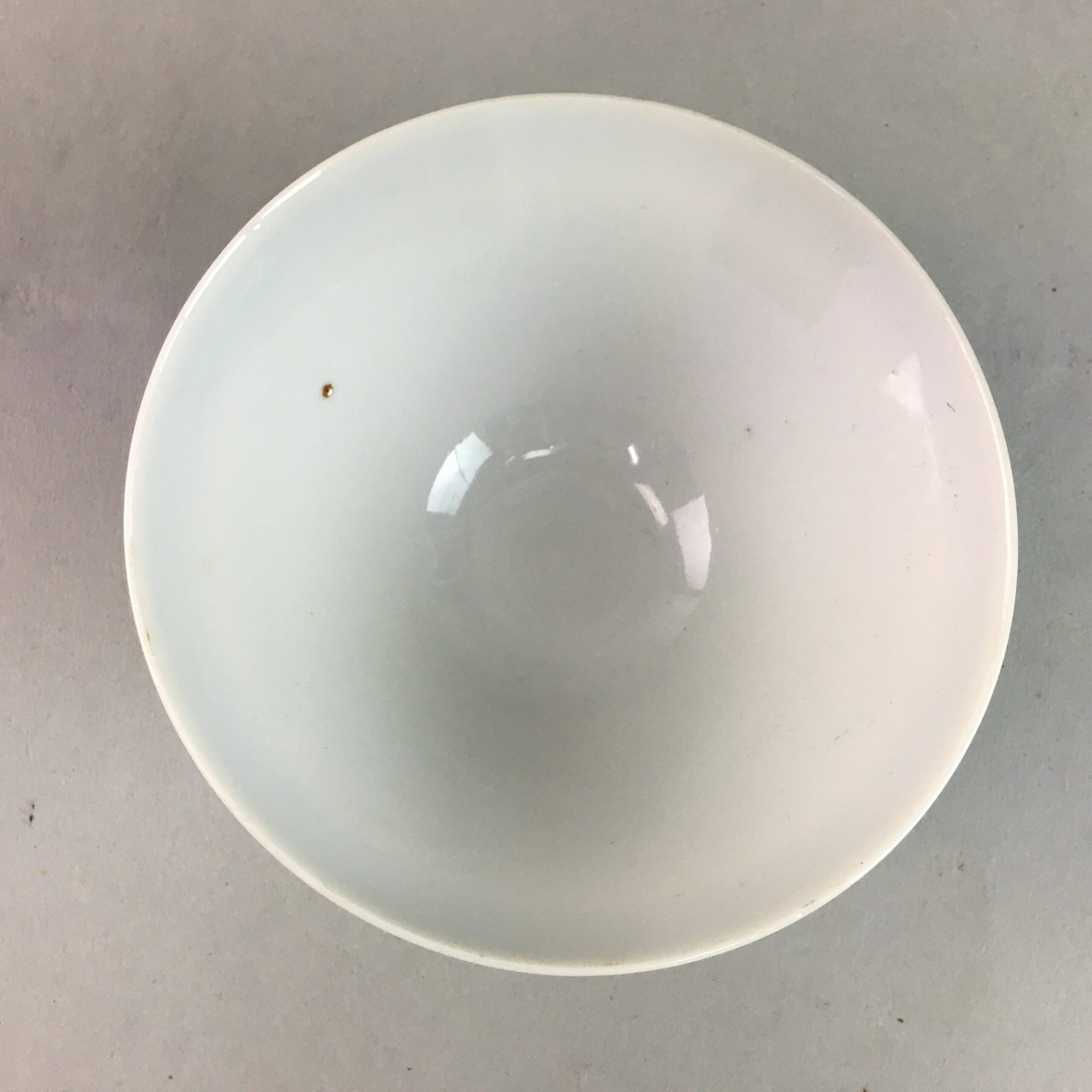 Japanese Porcelain Rice Bowl Vtg Kanji Green Gold Chawan PP178