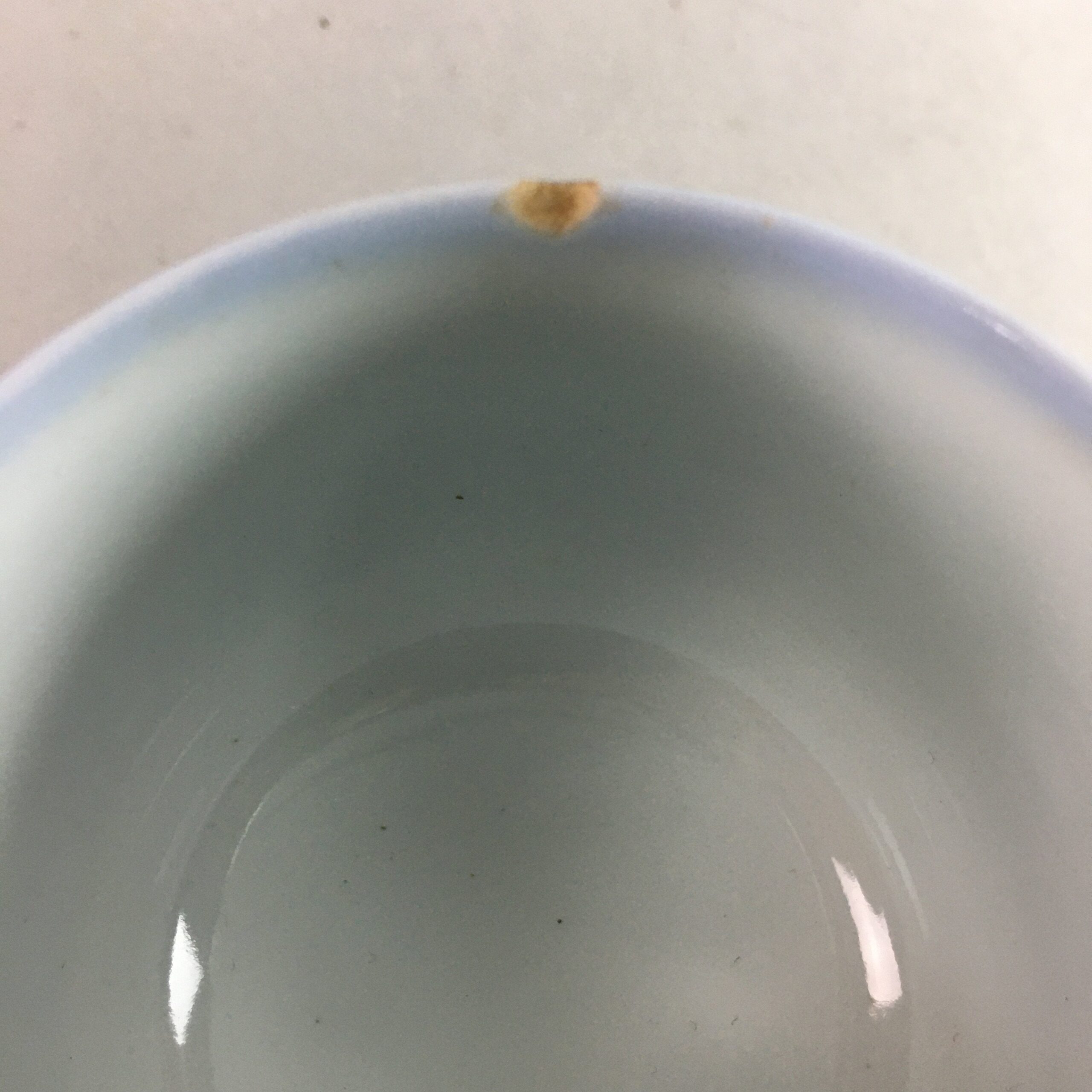 Japanese Porcelain Sake Cup Vtg Guinomi Sakazuki Blue White Sometsuke GU665