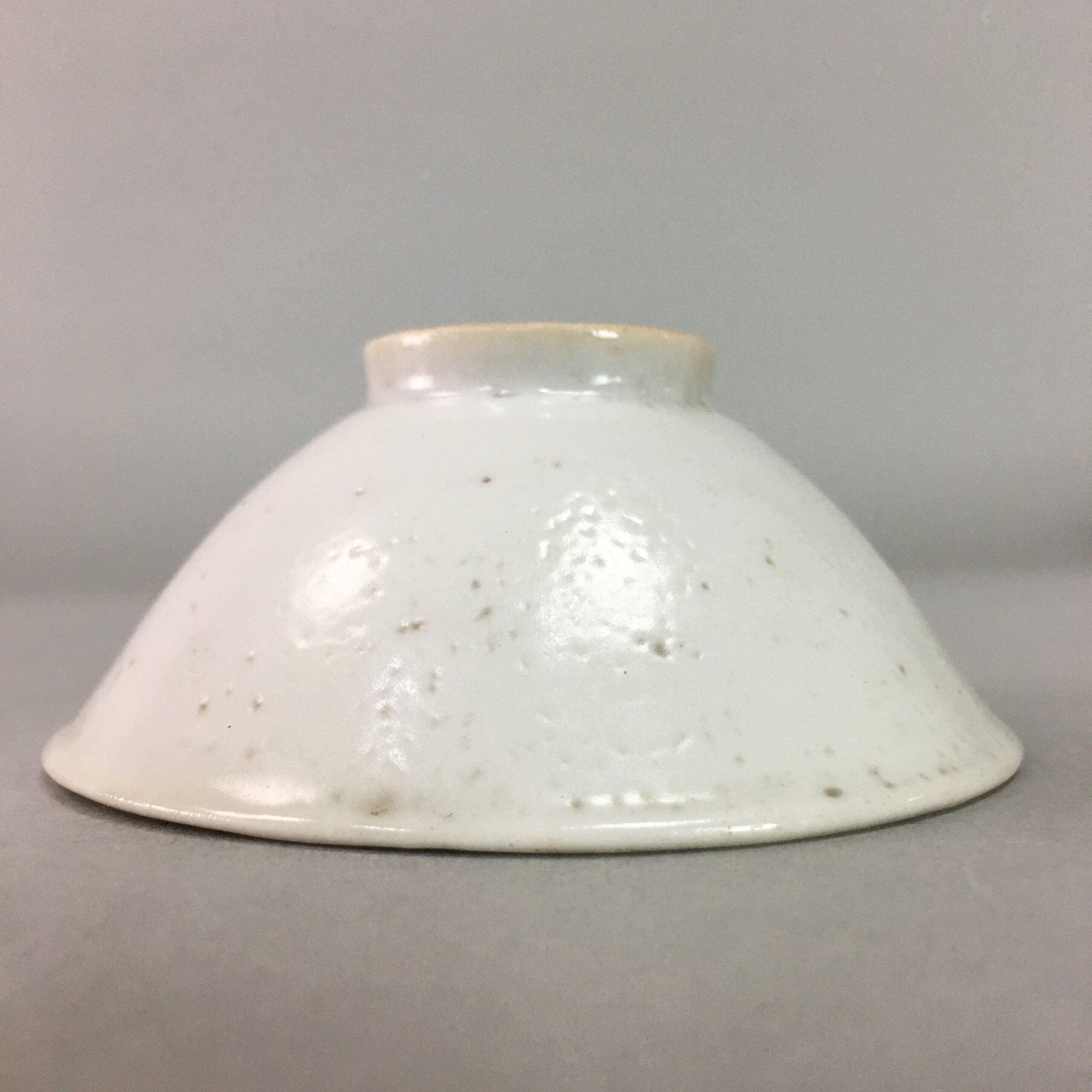 Japanese Porcelain Sake Cup Vtg Guinomi Sakazuki Folding Fan Design GU617