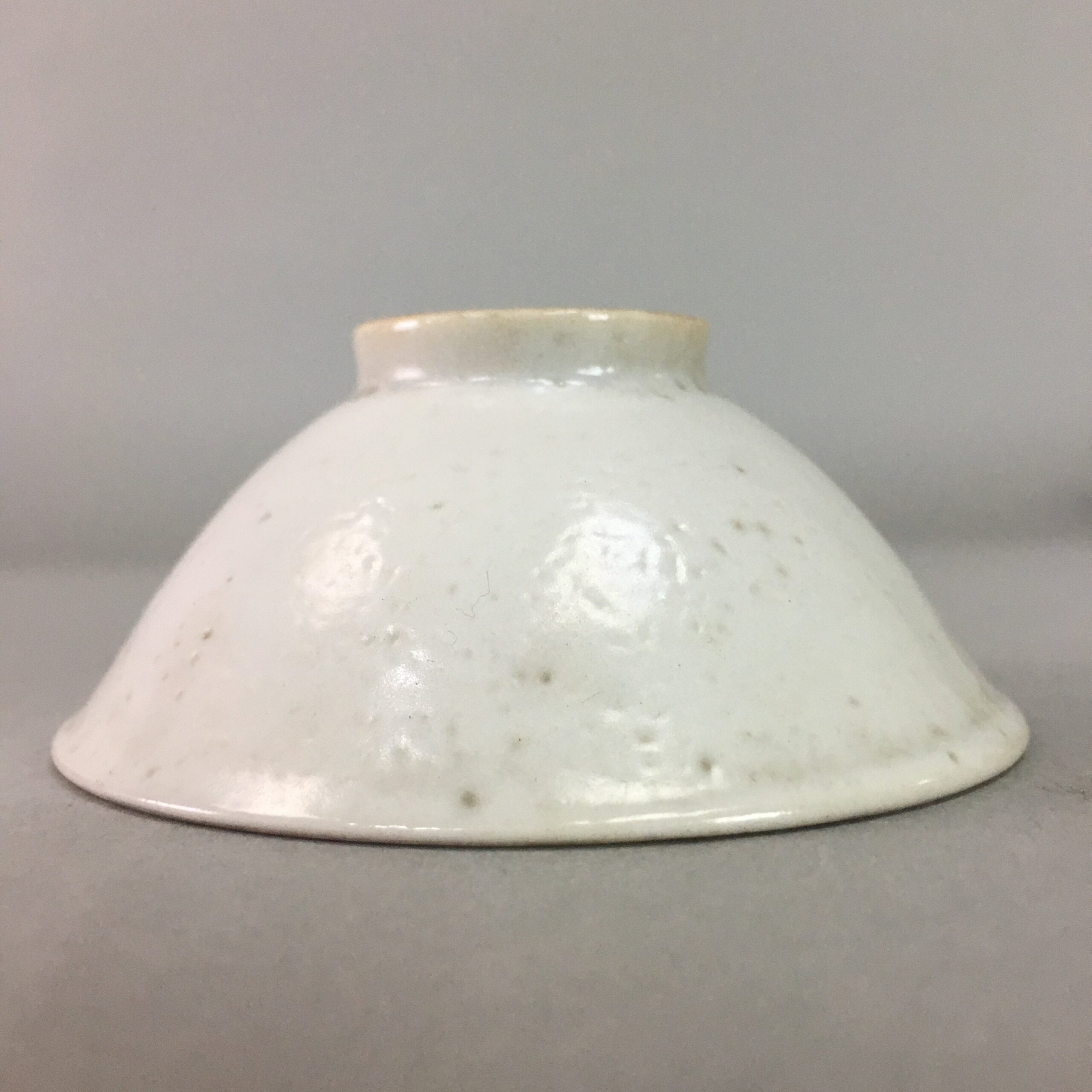 Japanese Porcelain Sake Cup Vtg Guinomi Sakazuki Folding Fan Design GU617