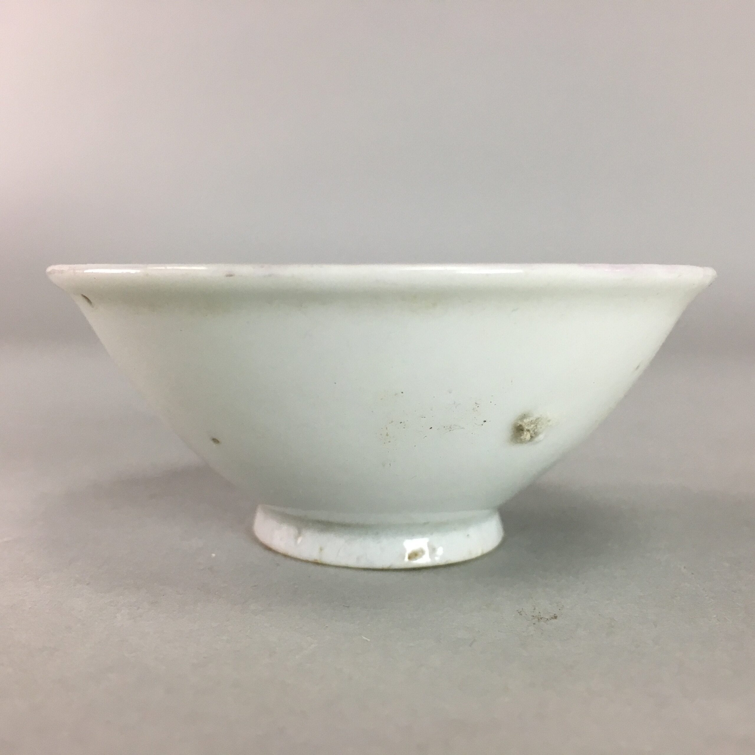 Japanese Porcelain Sake Cup Vtg Guinomi Sakazuki Folding Fan Design GU618