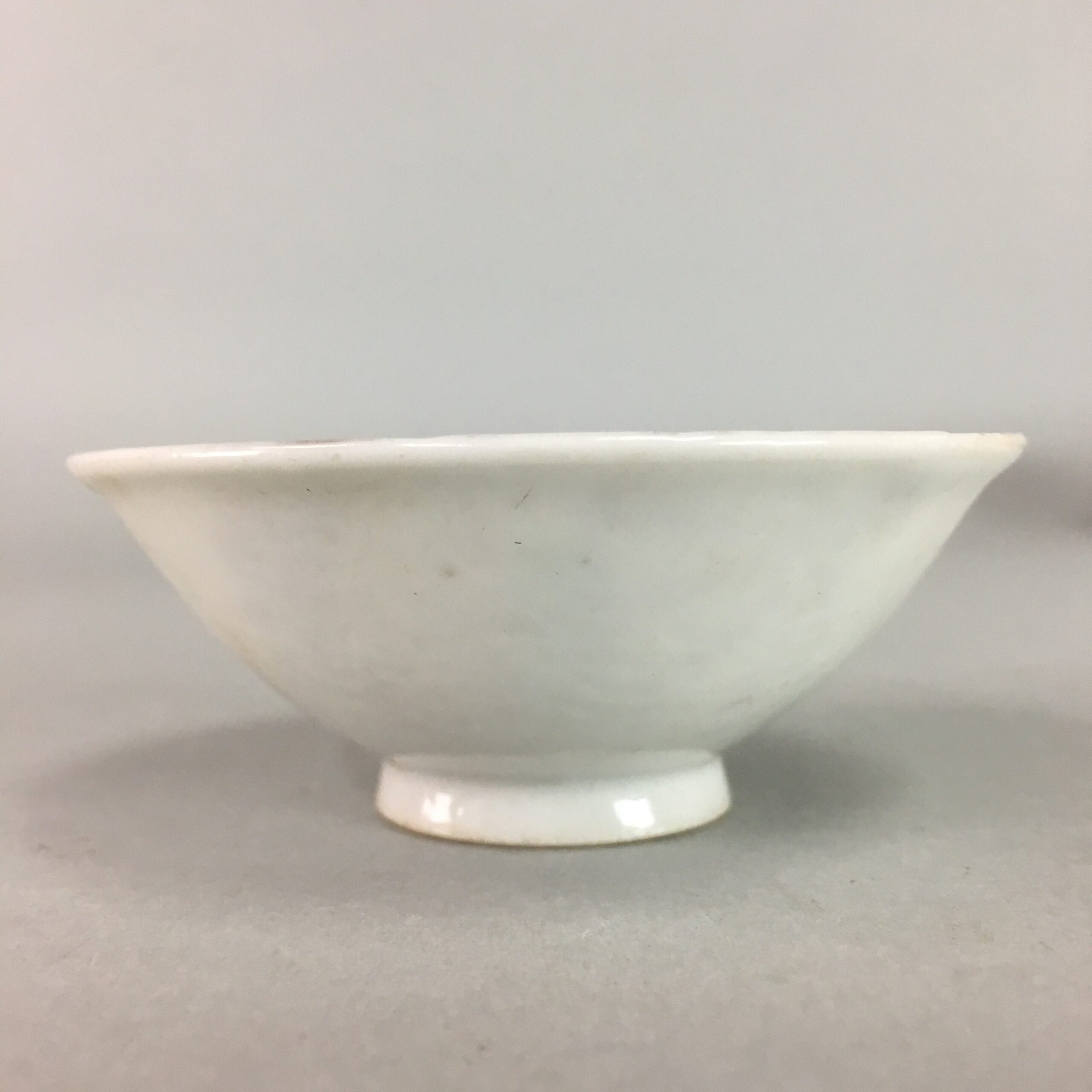 Japanese Porcelain Sake Cup Vtg Guinomi Sakazuki Folding Fan Design GU619