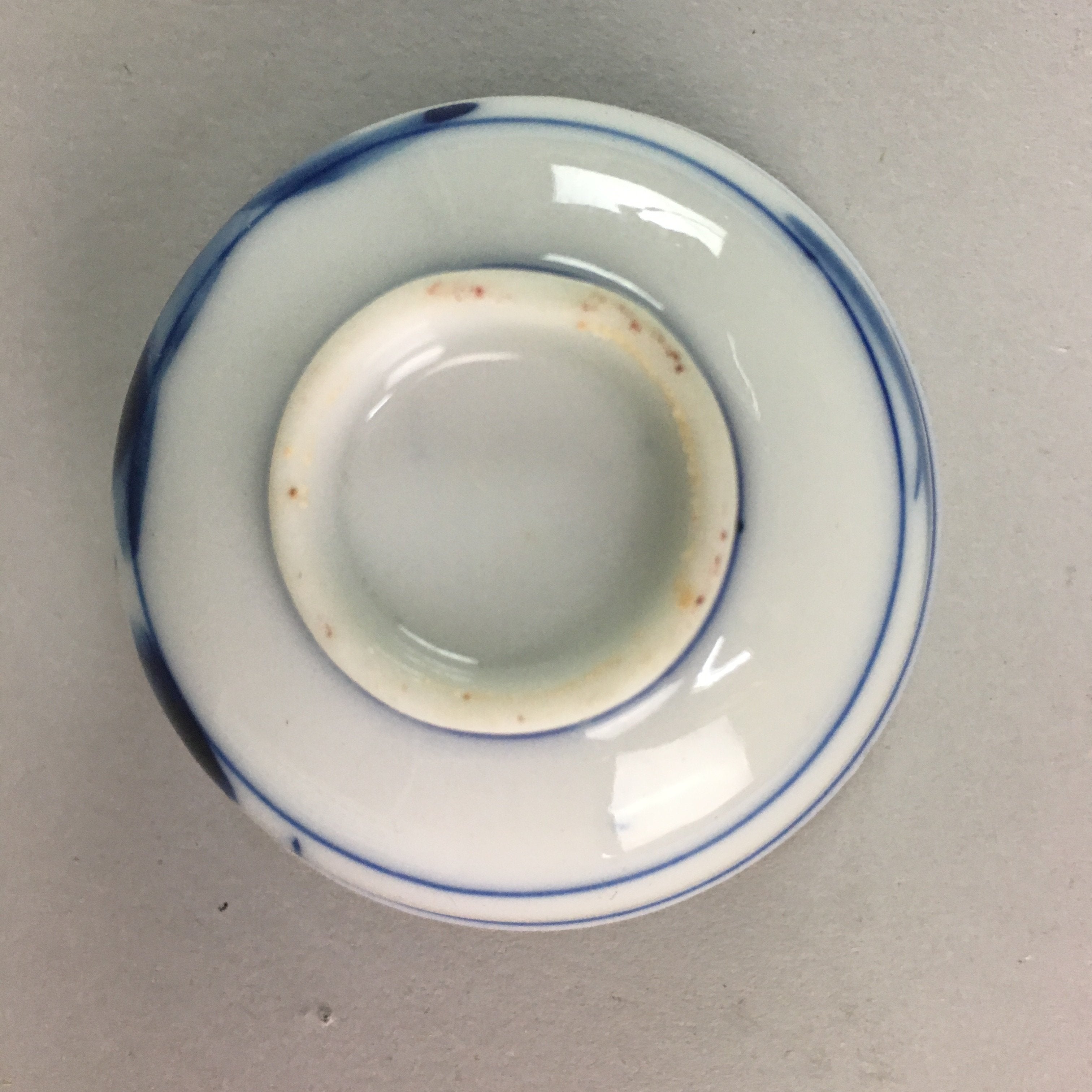 Japanese Porcelain Sake Cup Vtg Guinomi Sakazuki Sometsuke Gold Color GU432