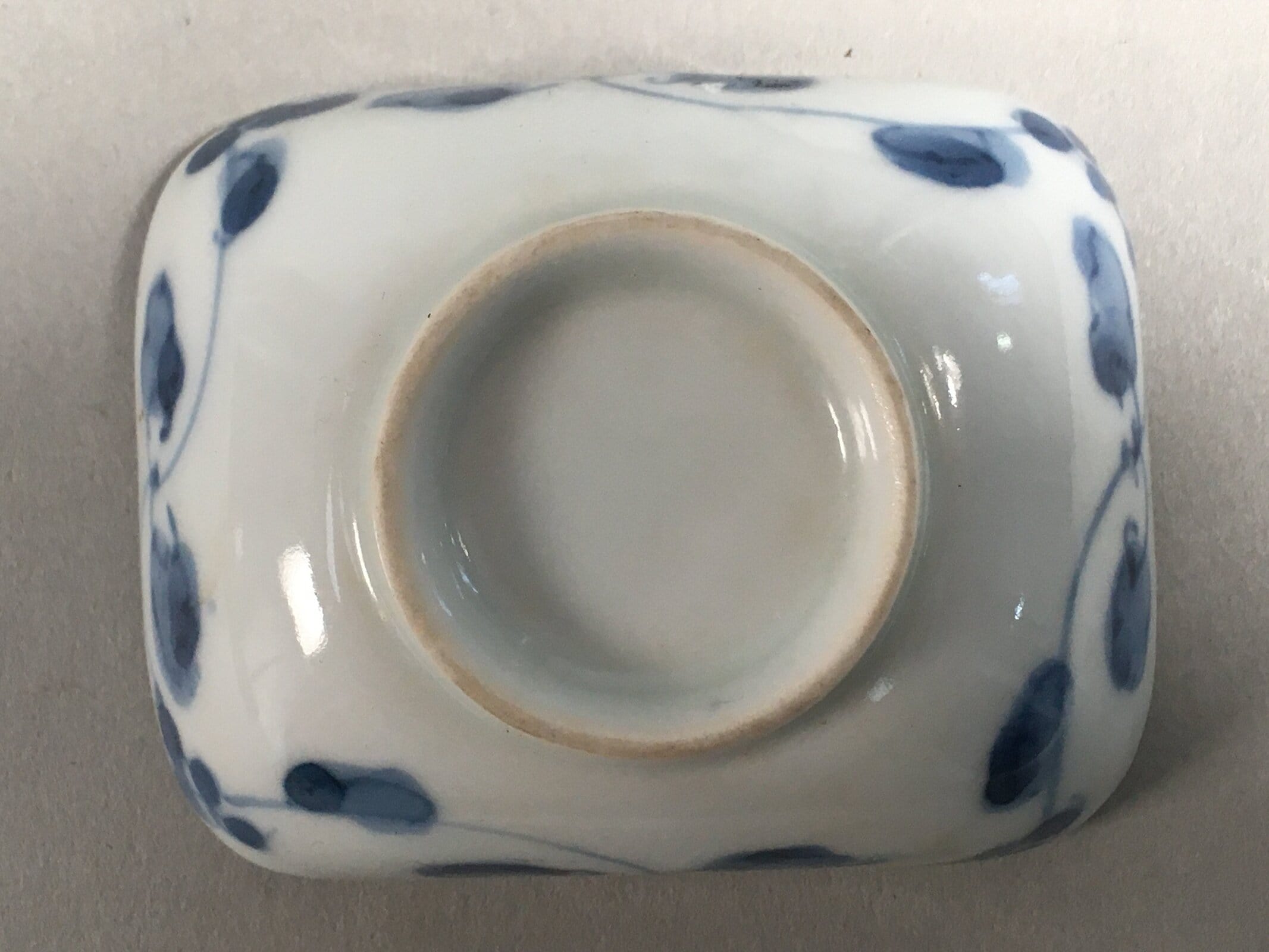 Japanese Porcelain Small Bowl Vtg Kozara Blue White Soy Sauce Dipping Dish PP410