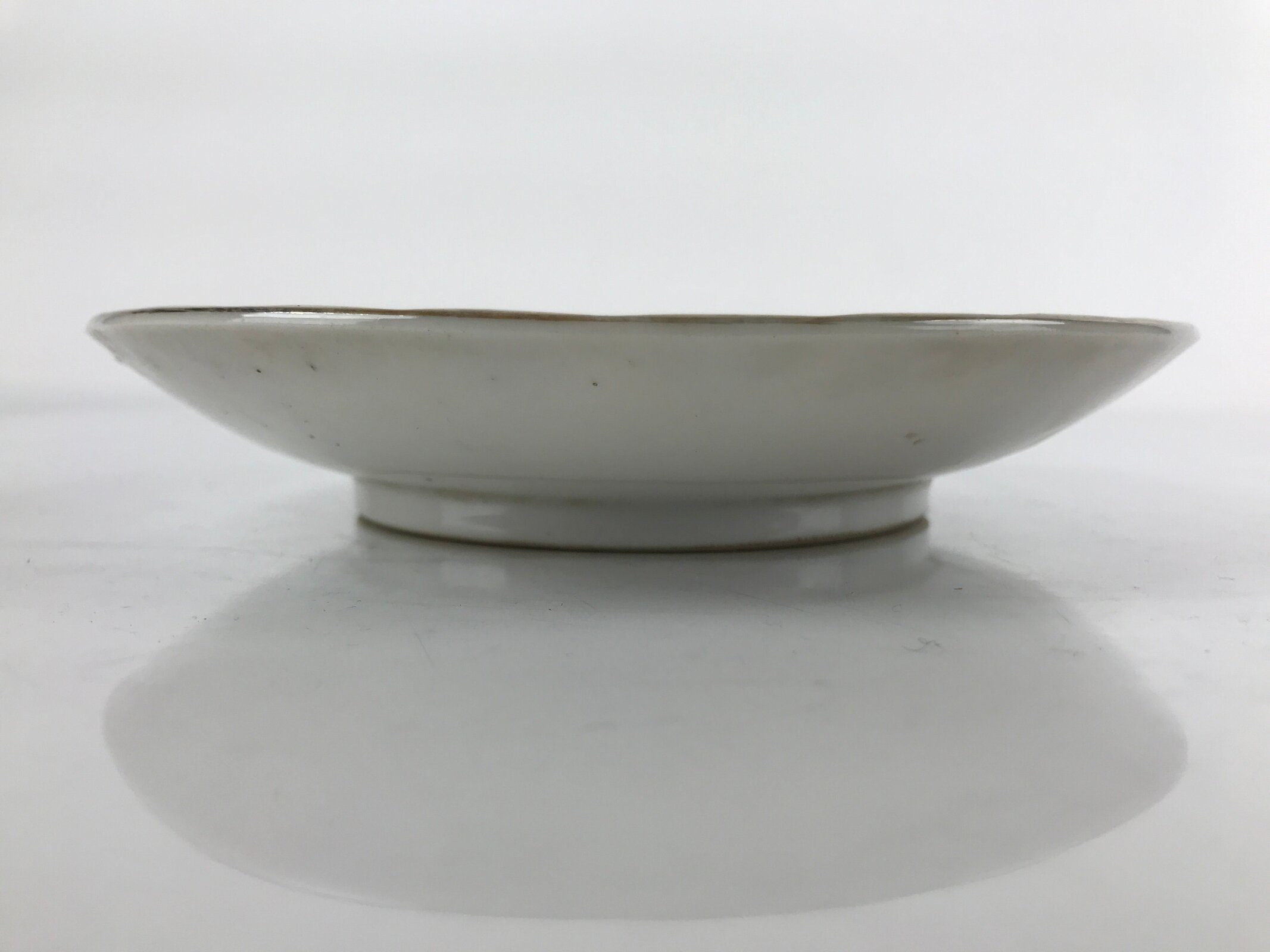 Japanese Porcelain Small Plate Kozara Vtg Pink Chrysanthemum Flower White PY659