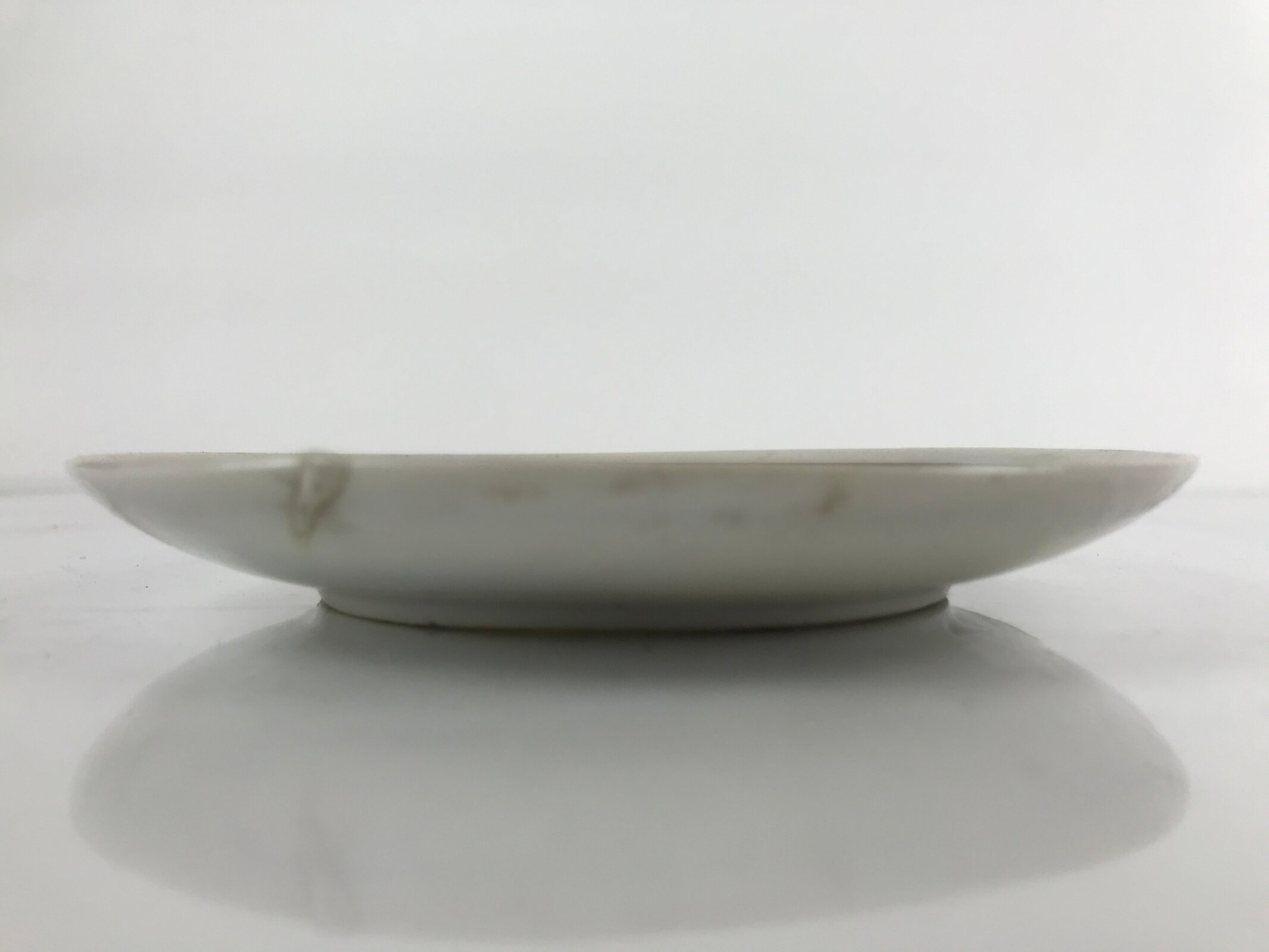 Japanese Porcelain Small Plate Kozara Vtg Plum Blossom Sun Black White PY689