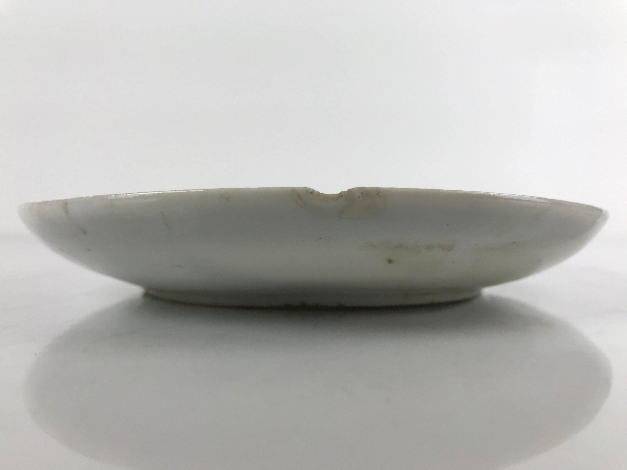 Japanese Porcelain Small Plate Kozara Vtg Plum Blossom Sun Black White PY693