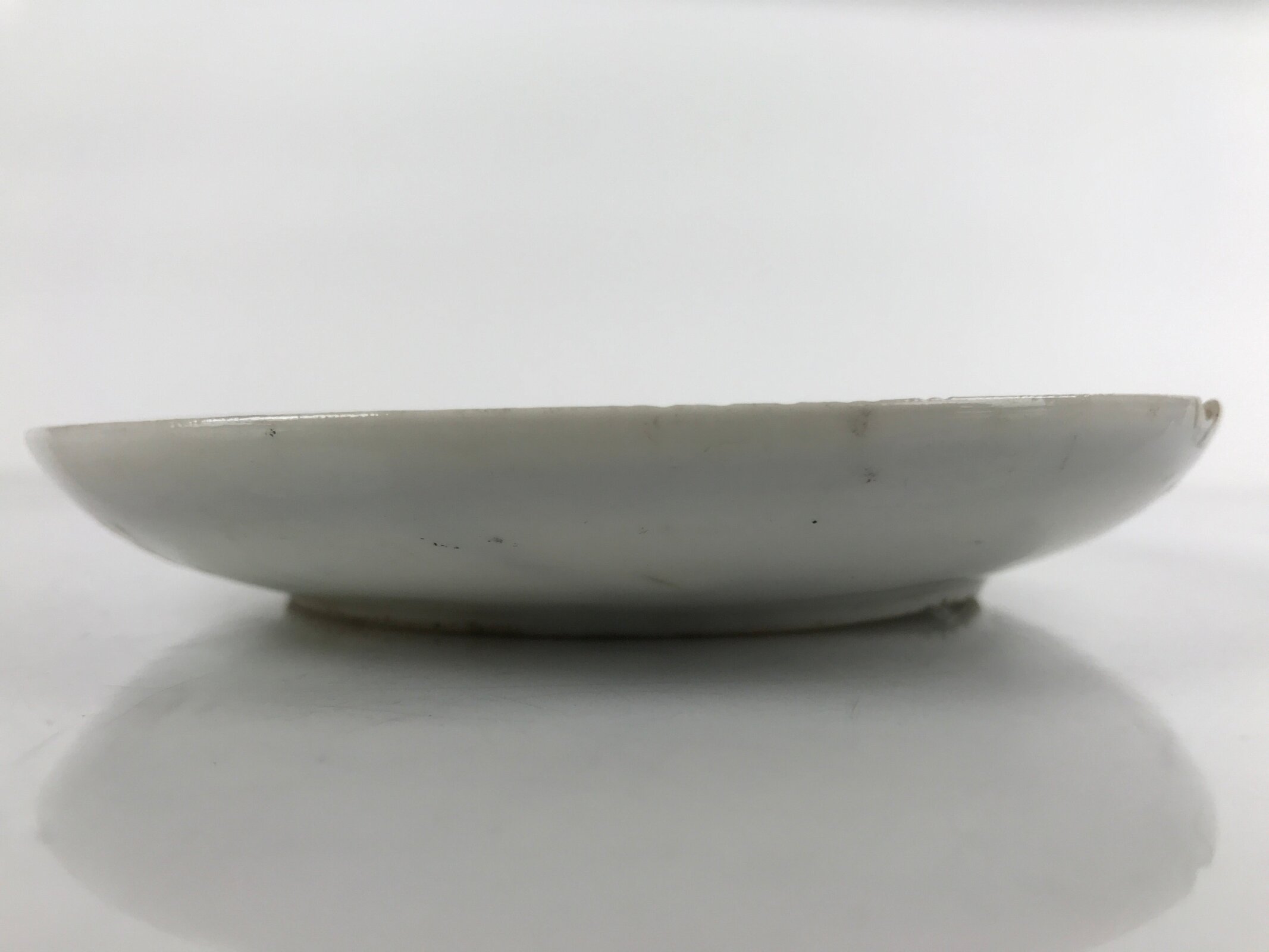 Japanese Porcelain Small Plate Kozara Vtg Plum Blossom Sun Black White PY693