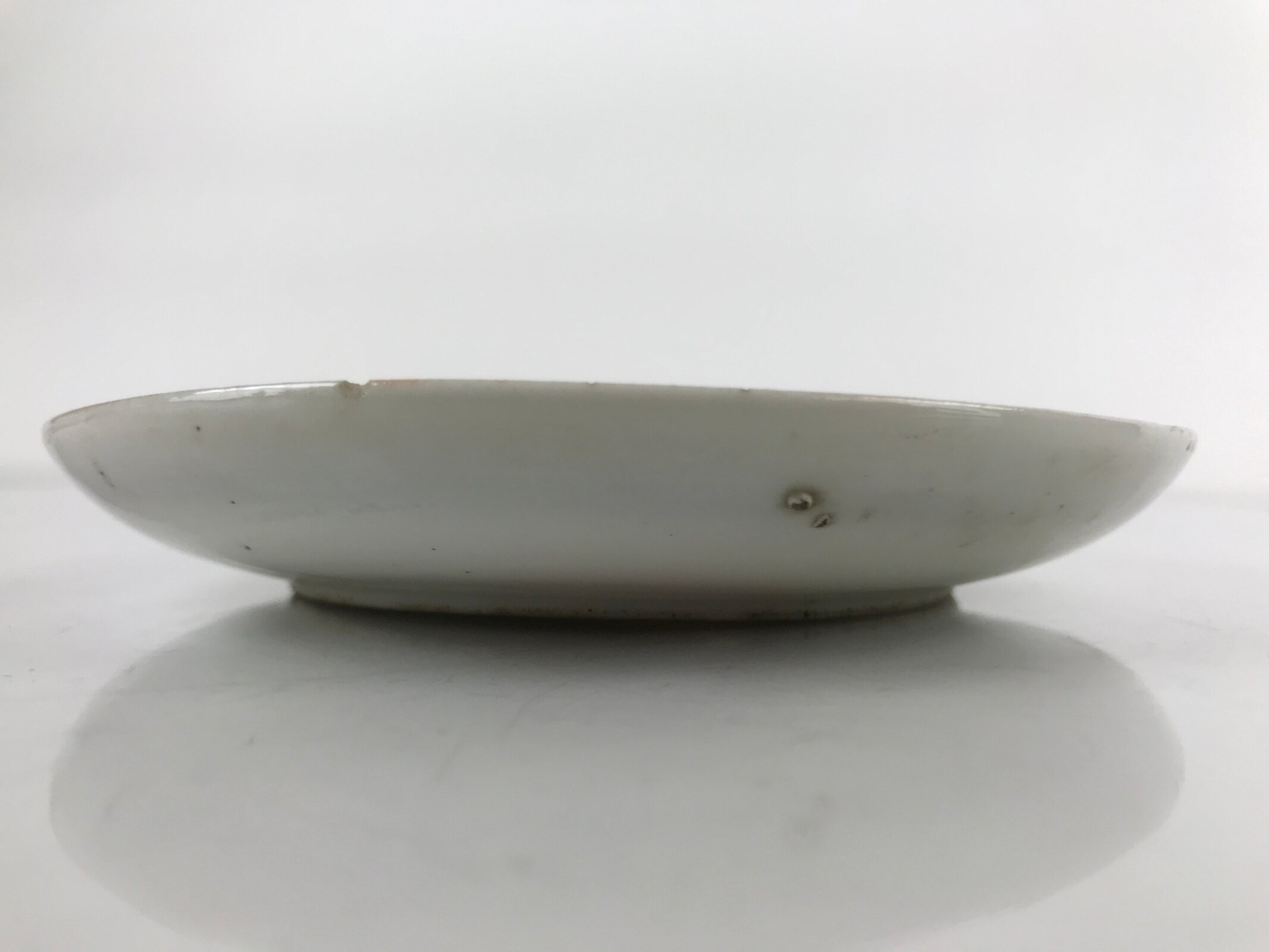 Japanese Porcelain Small Plate Kozara Vtg Plum Blossom Sun Black White PY693