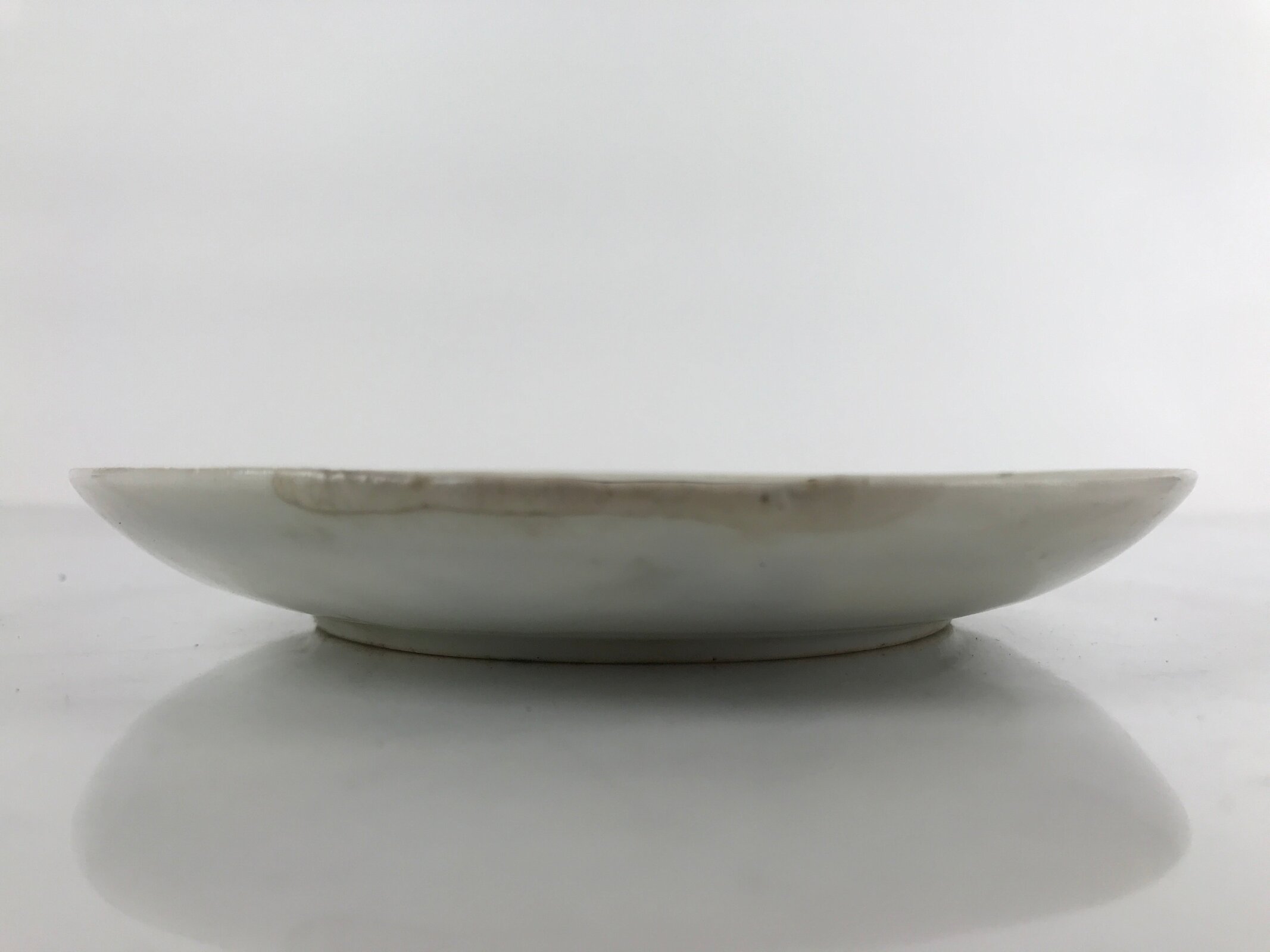 Japanese Porcelain Small Plate Kozara Vtg Plum Blossom Sun Black White PY711