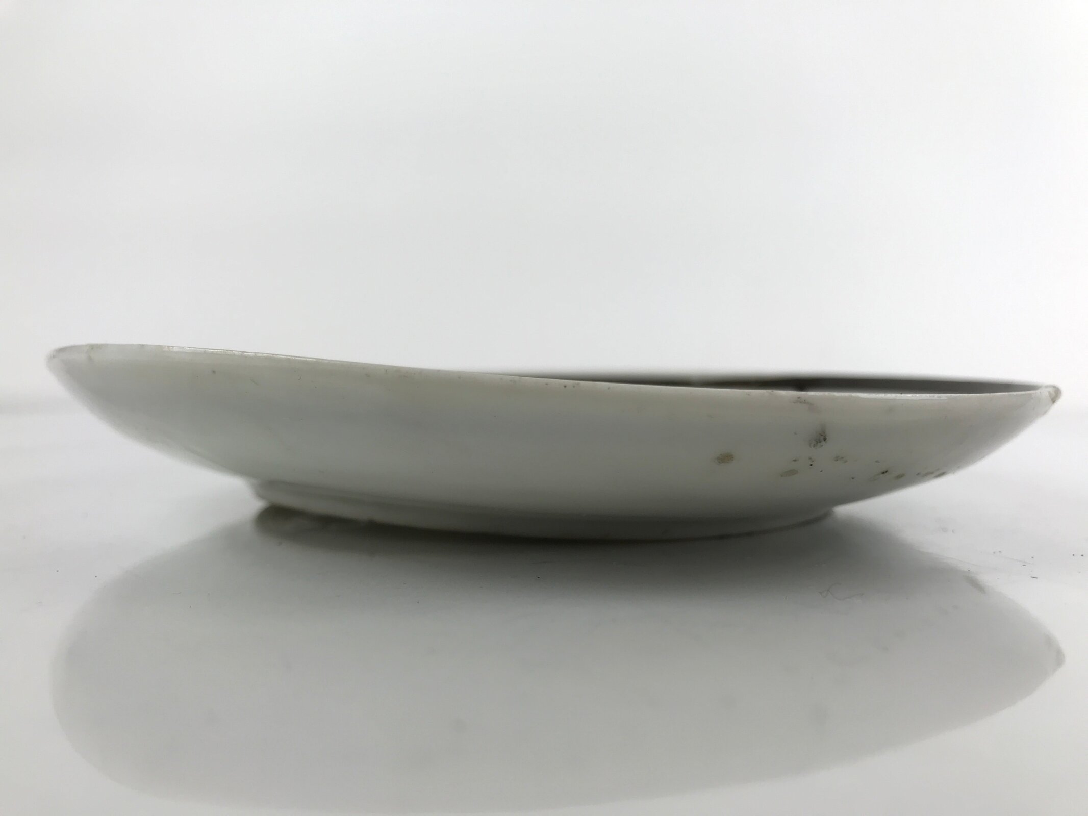 Japanese Porcelain Small Plate Kozara Vtg Plum Blossom Sun Black White PY714