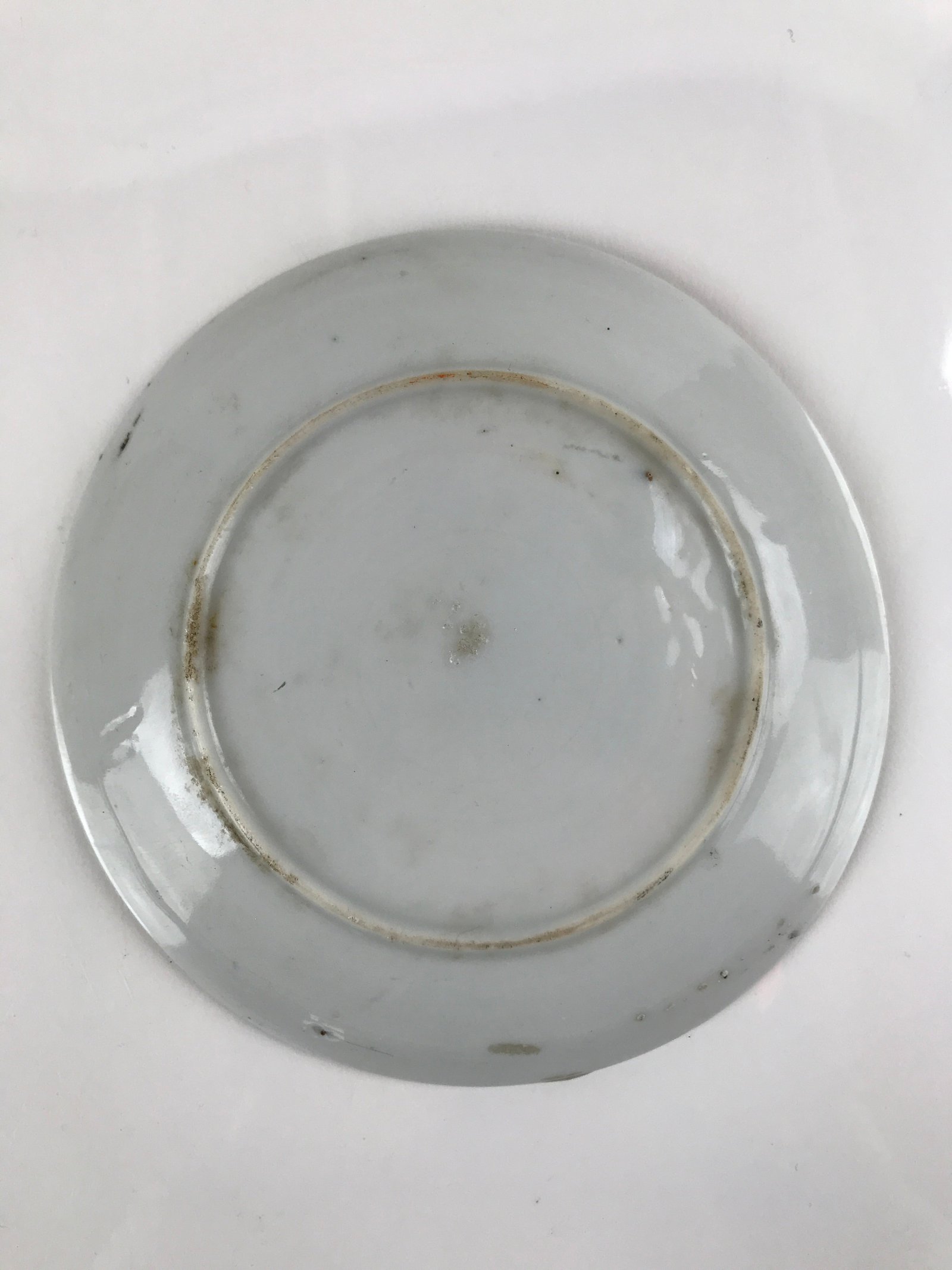 Japanese Porcelain Small Plate Kozara Vtg Plum Blossom Sun Black White PY714