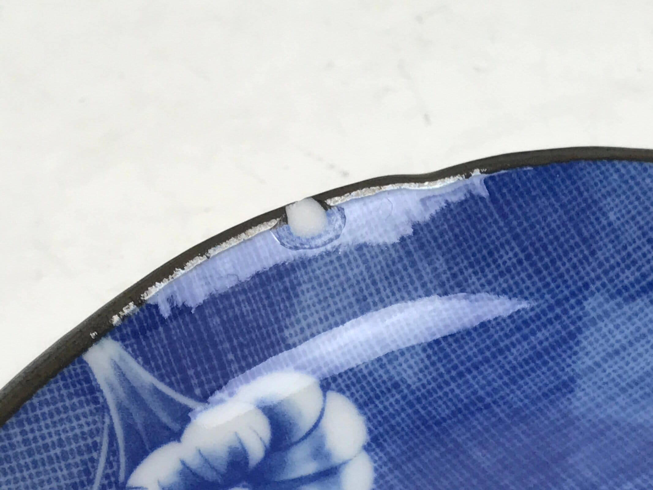 Japanese Porcelain Small Plate Kozara Vtg Sara Morning Glory Asagao Blue Y364