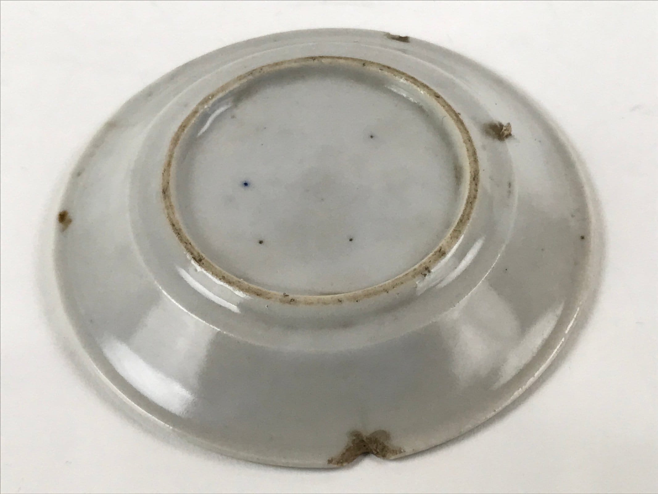 Japanese Porcelain Small Plate Mamezara Vtg Blue Sometsuke Shishi Lion PY805