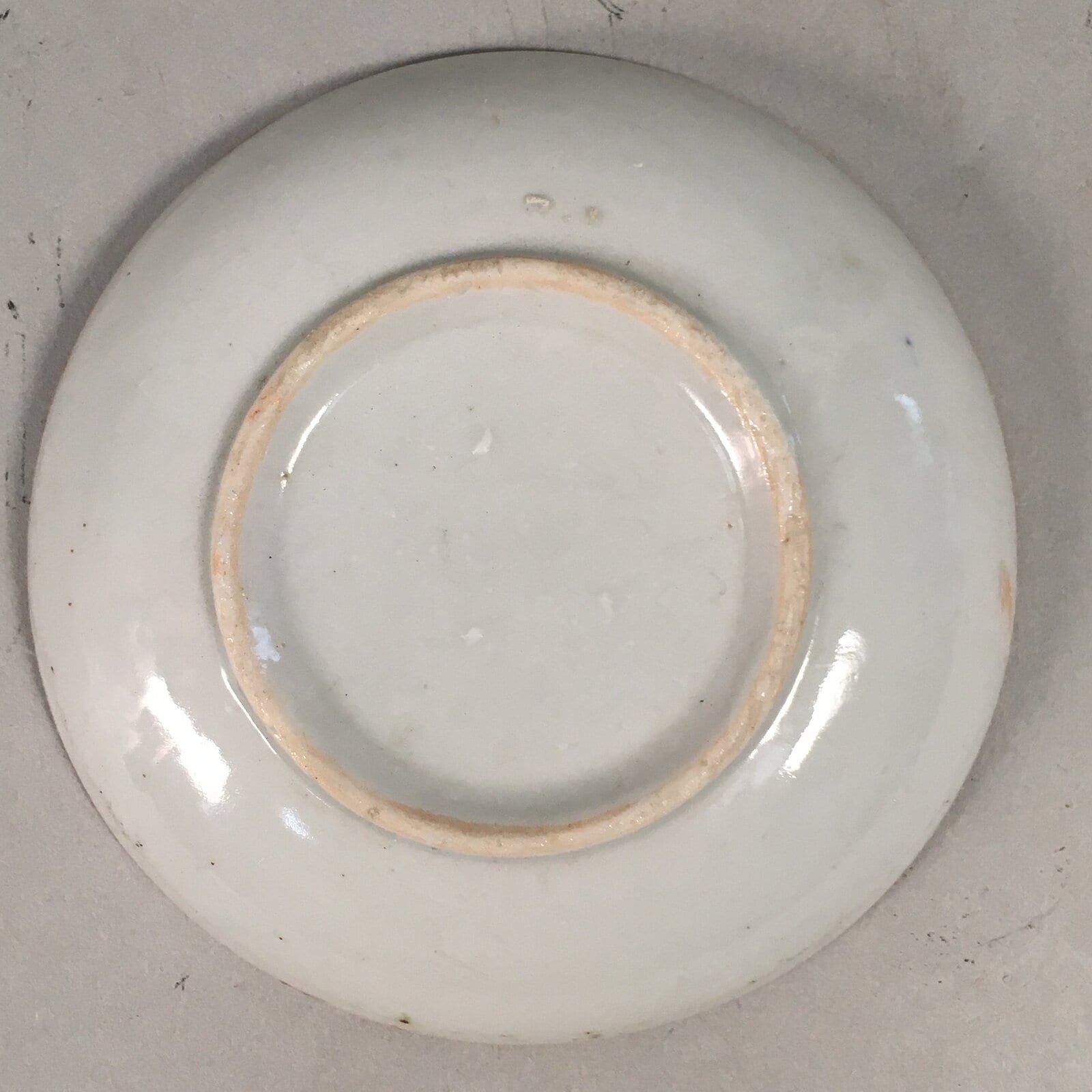 Japanese Porcelain Small Plate Vtg Round White Blue Kozara Kimono Doll PP400