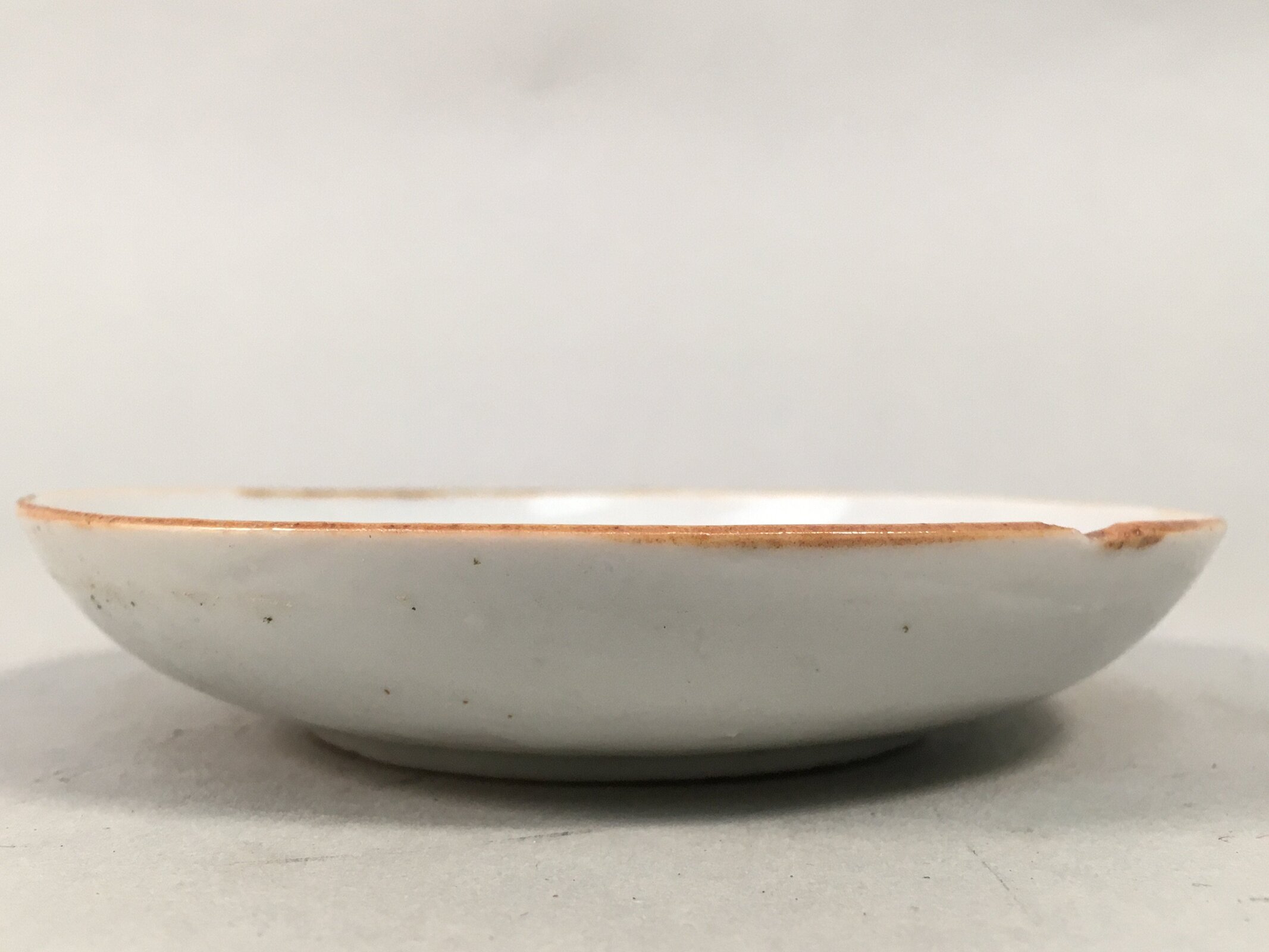 Japanese Porcelain Small Plate Vtg Round White Blue Kozara Kimono Doll PP400