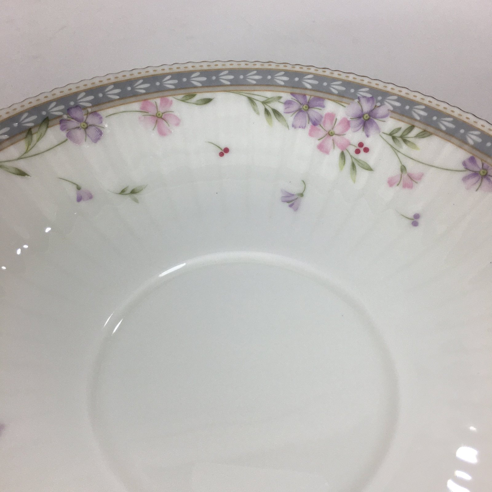 Japanese Porcelain Tea Cup Saucer Vtg Narumi Bone China Flower Pattern QT122