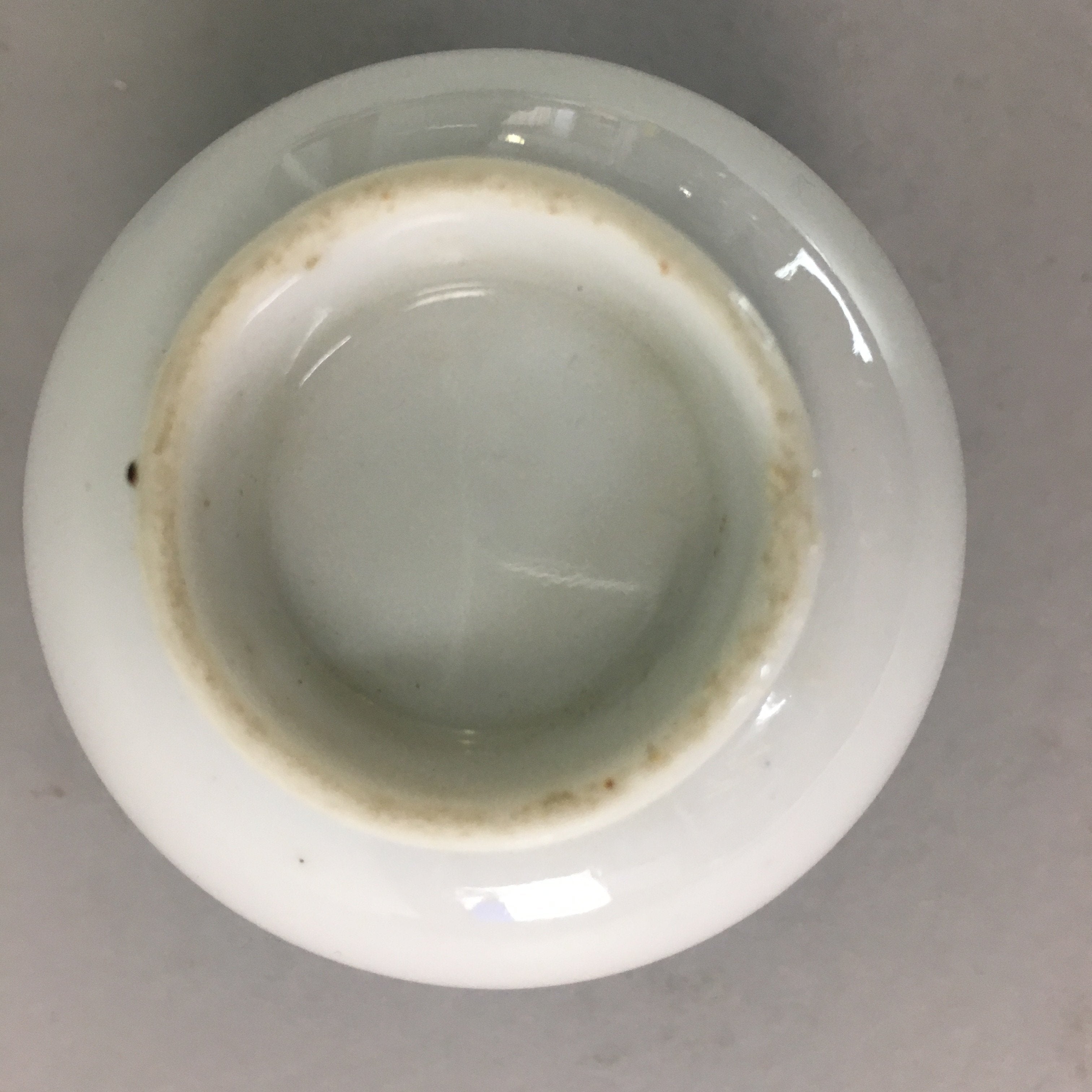 Japanese Porcelain Teacup Vtg Yunomi Sometsuke Blue White Shippo Sencha TC6