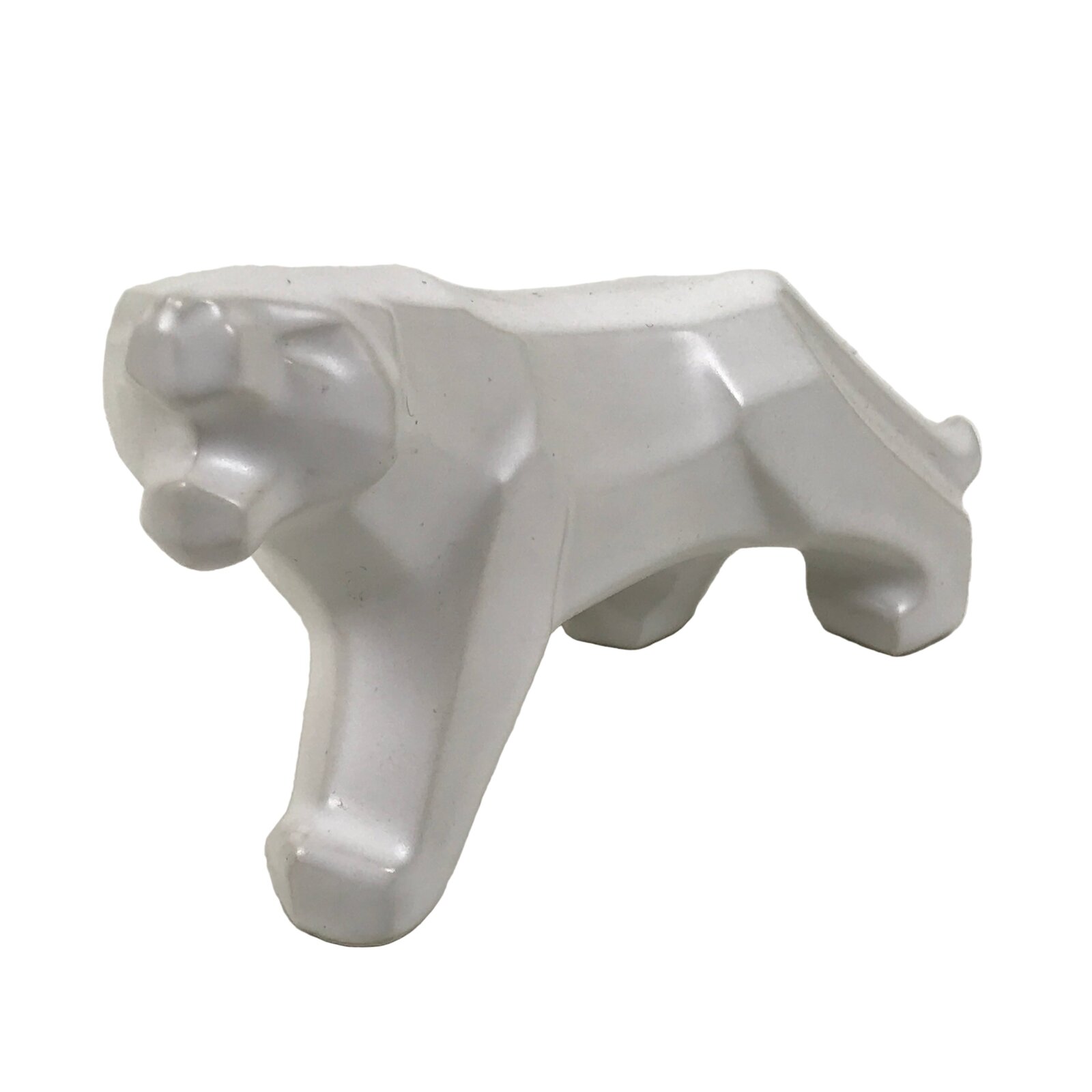 Japanese Porcelain Tiger Figurine Vtg Zodiac Okimono Statue Decor White ST80