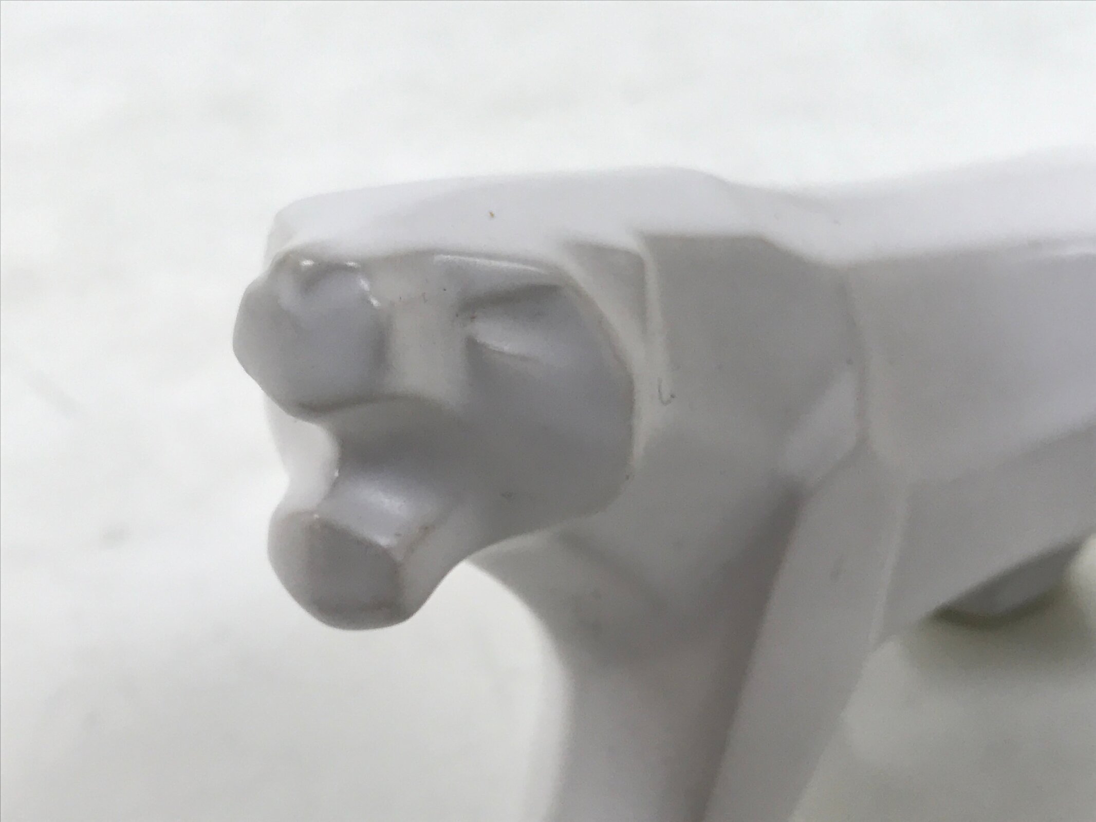 Japanese Porcelain Tiger Figurine Vtg Zodiac Okimono Statue Decor White ST80