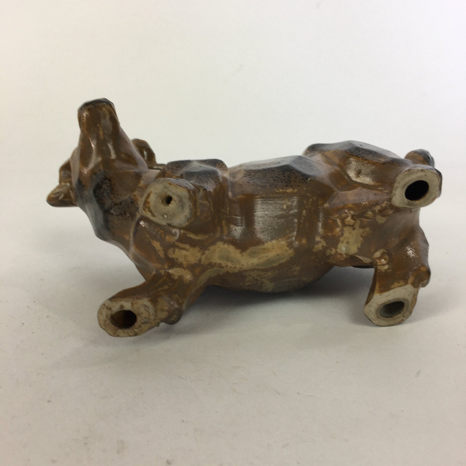 Japanese Porcelain Zodiac Cow Doll Vtg Brown Lucky Charm Statue Figurine BD675