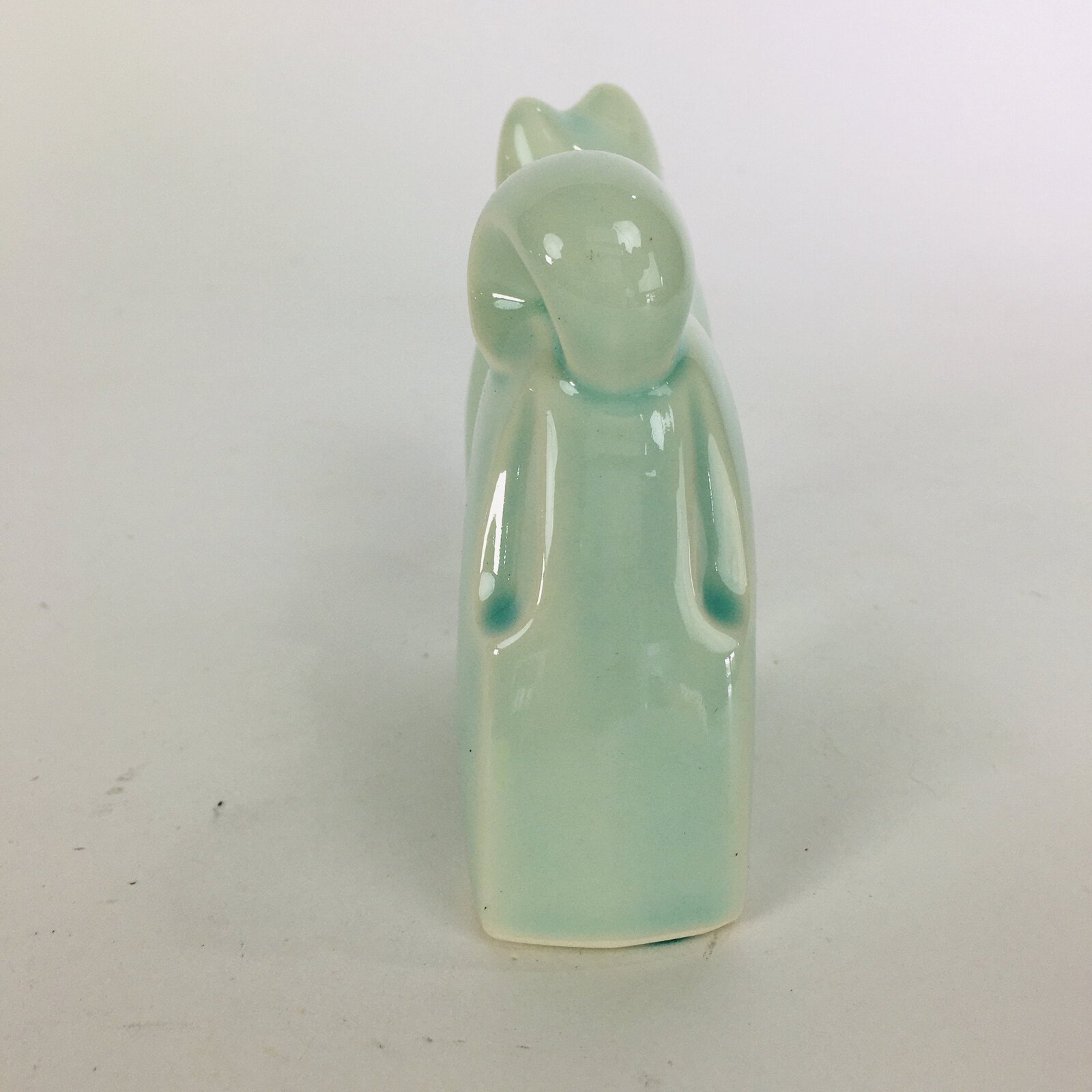 Japanese Porcelain Zodiac Dog Statue Vtg Green Lucky Charm Inu Figurine BD664