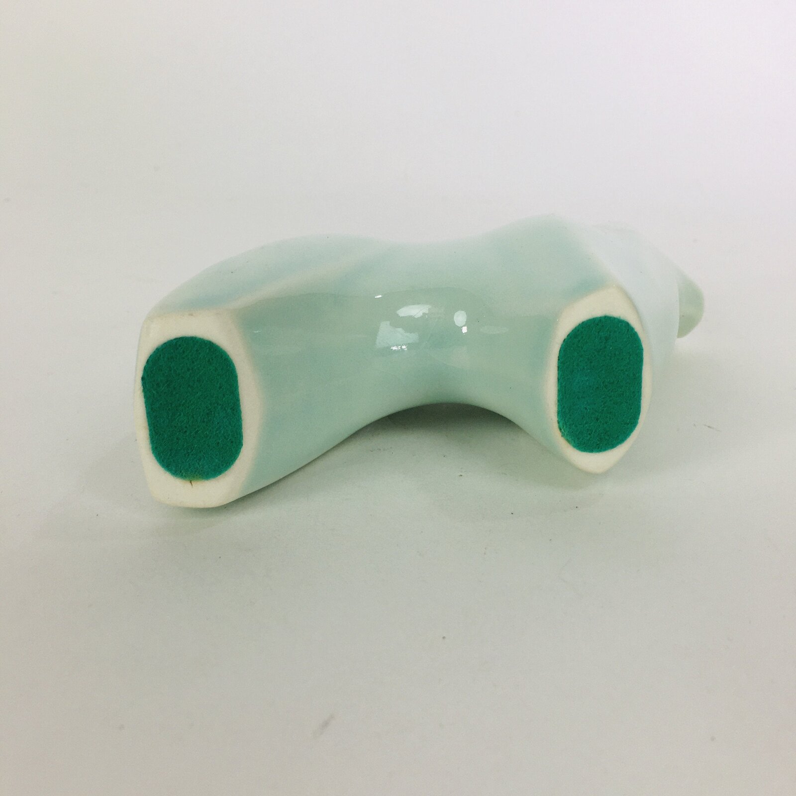 Japanese Porcelain Zodiac Dog Statue Vtg Green Lucky Charm Inu Figurine BD664