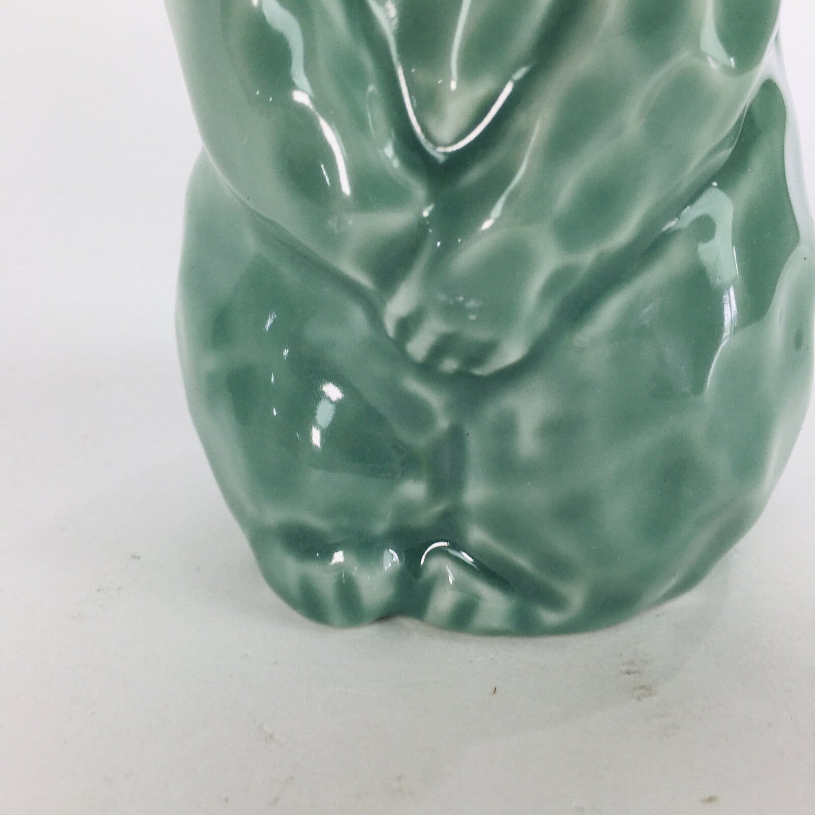 Japanese Porcelain Zodiac Monkey Statue Vtg Blue Lucky Charm Figurine BD667